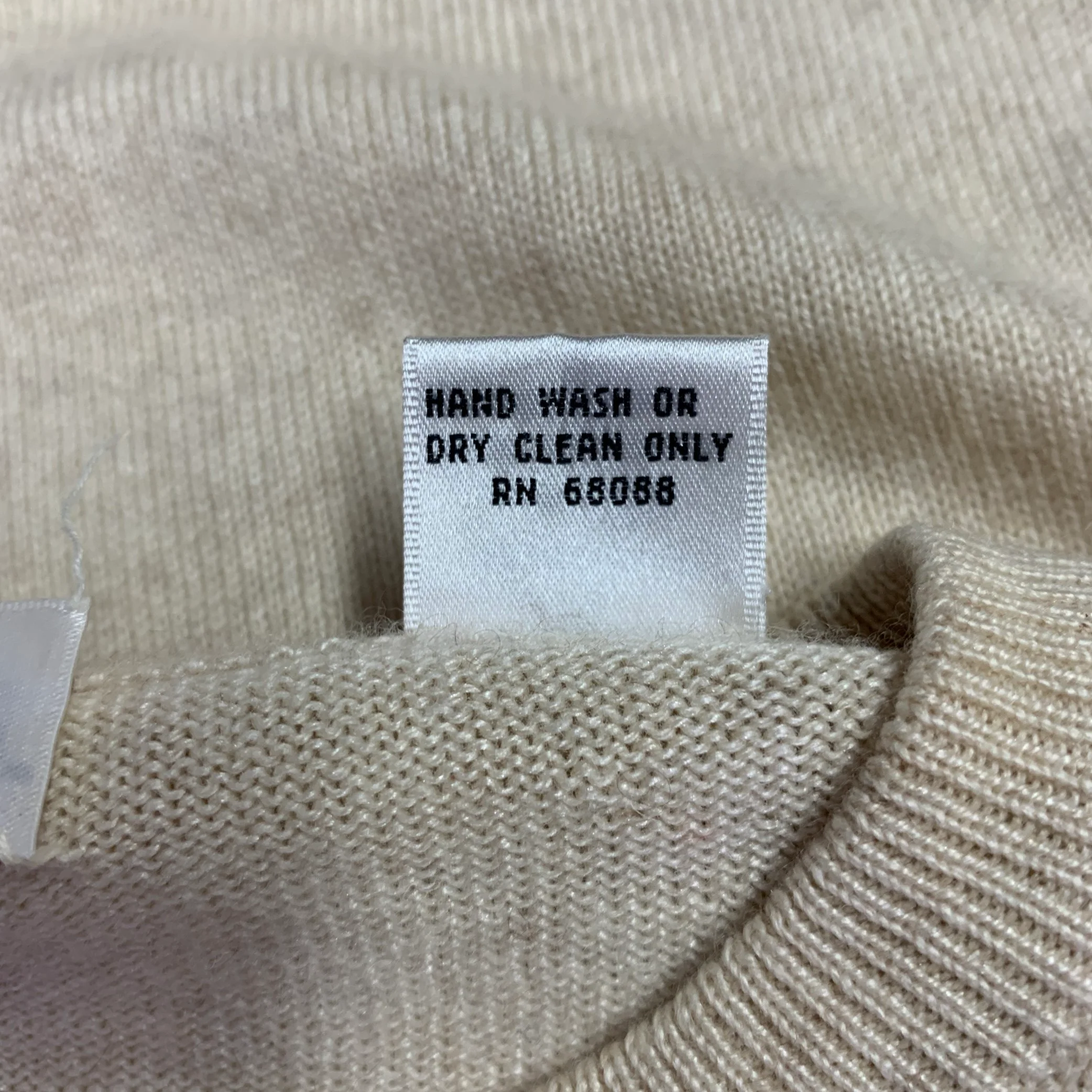 TSE Size M Beige Oatmeal Cashmere Silk Short Sleeve Pullover - Image 6