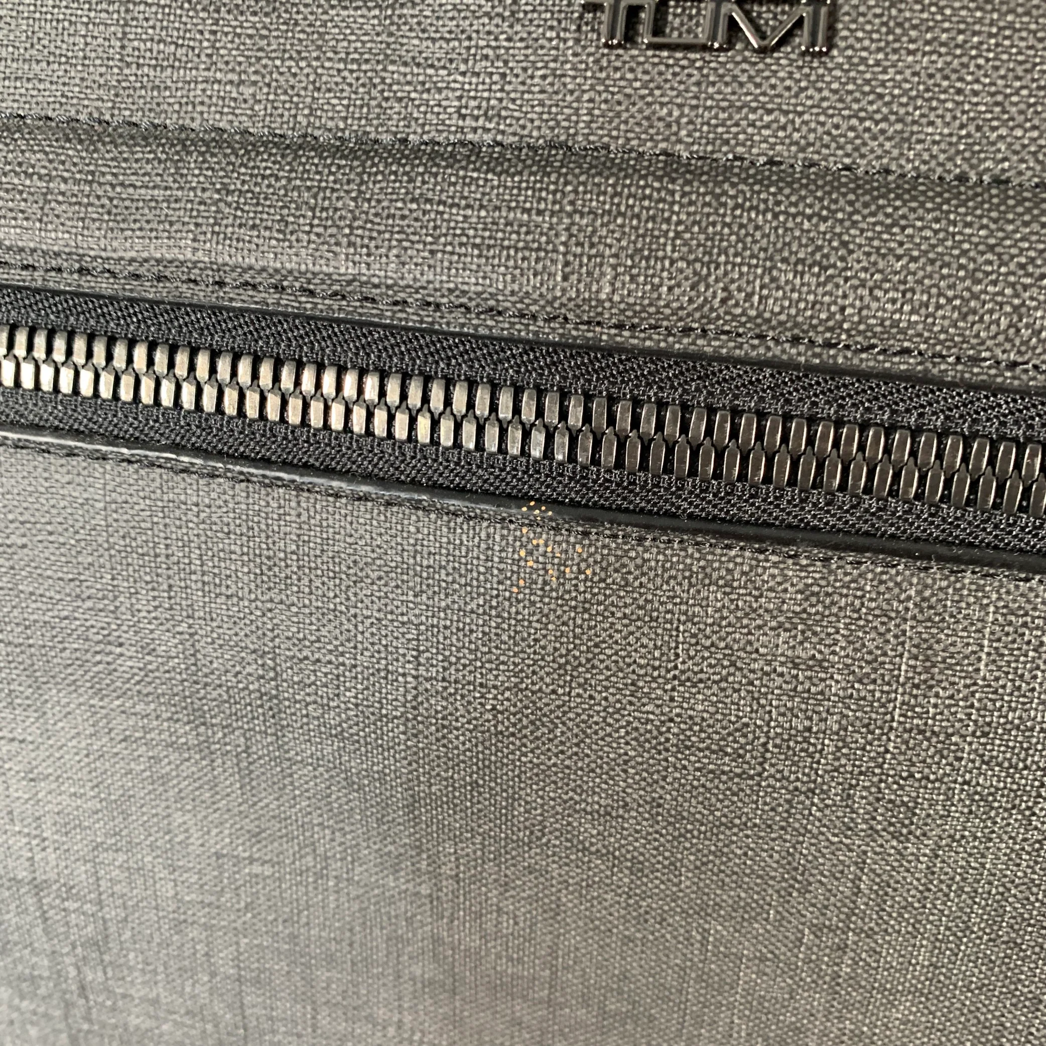 TUMI Black Coated Canvas Laptop Bag - Image 6
