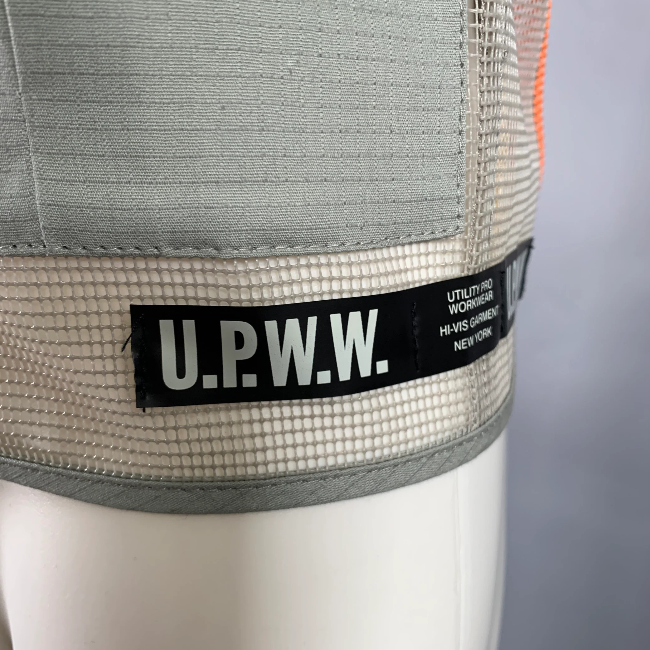 U.P.W.W. Size XS Grey Orange Mesh Polyurethane Utility Vest - Image 2