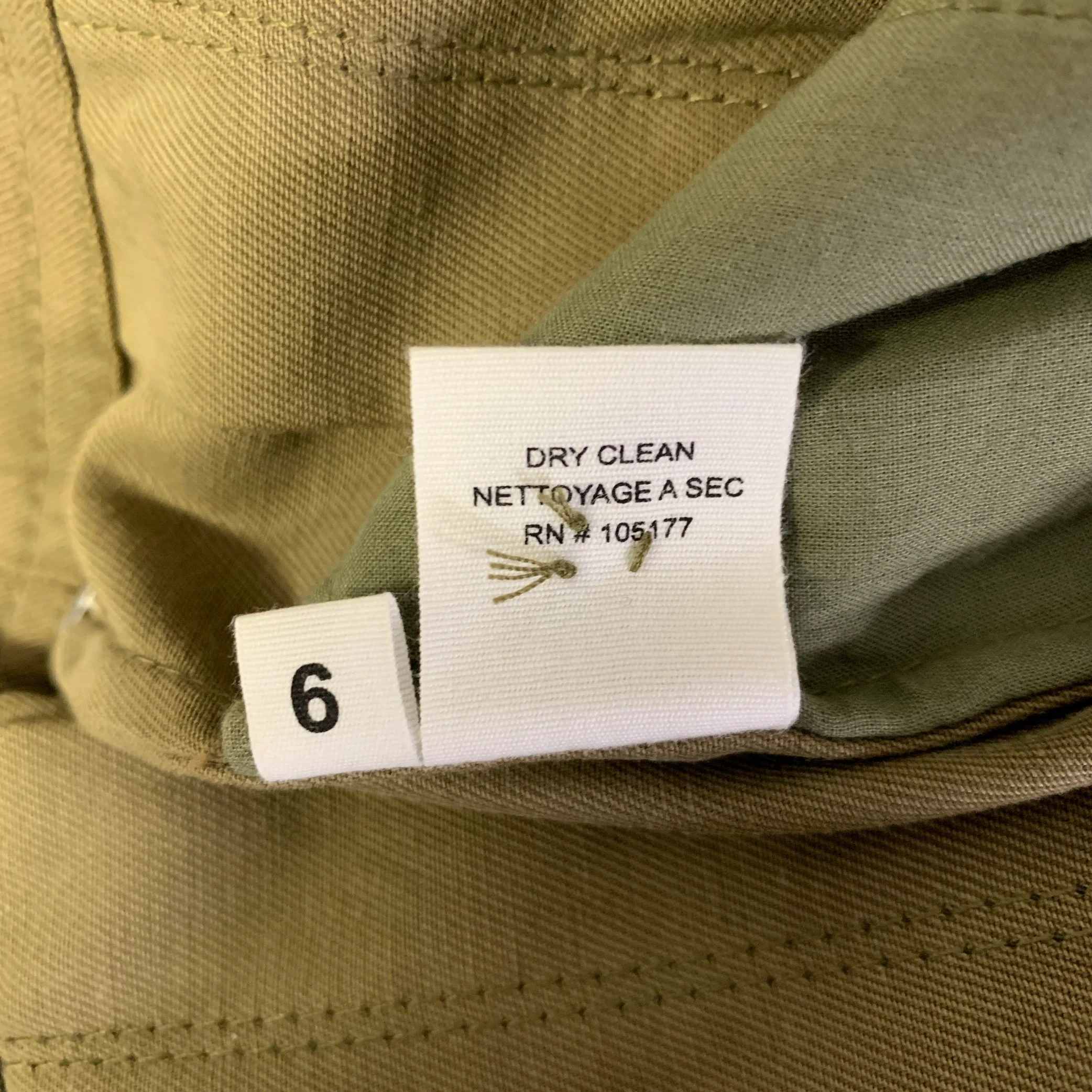ULLA JOHNSON Size 6 Green Olive Tencel Cotton Pleated Circle Skirt - Image 5