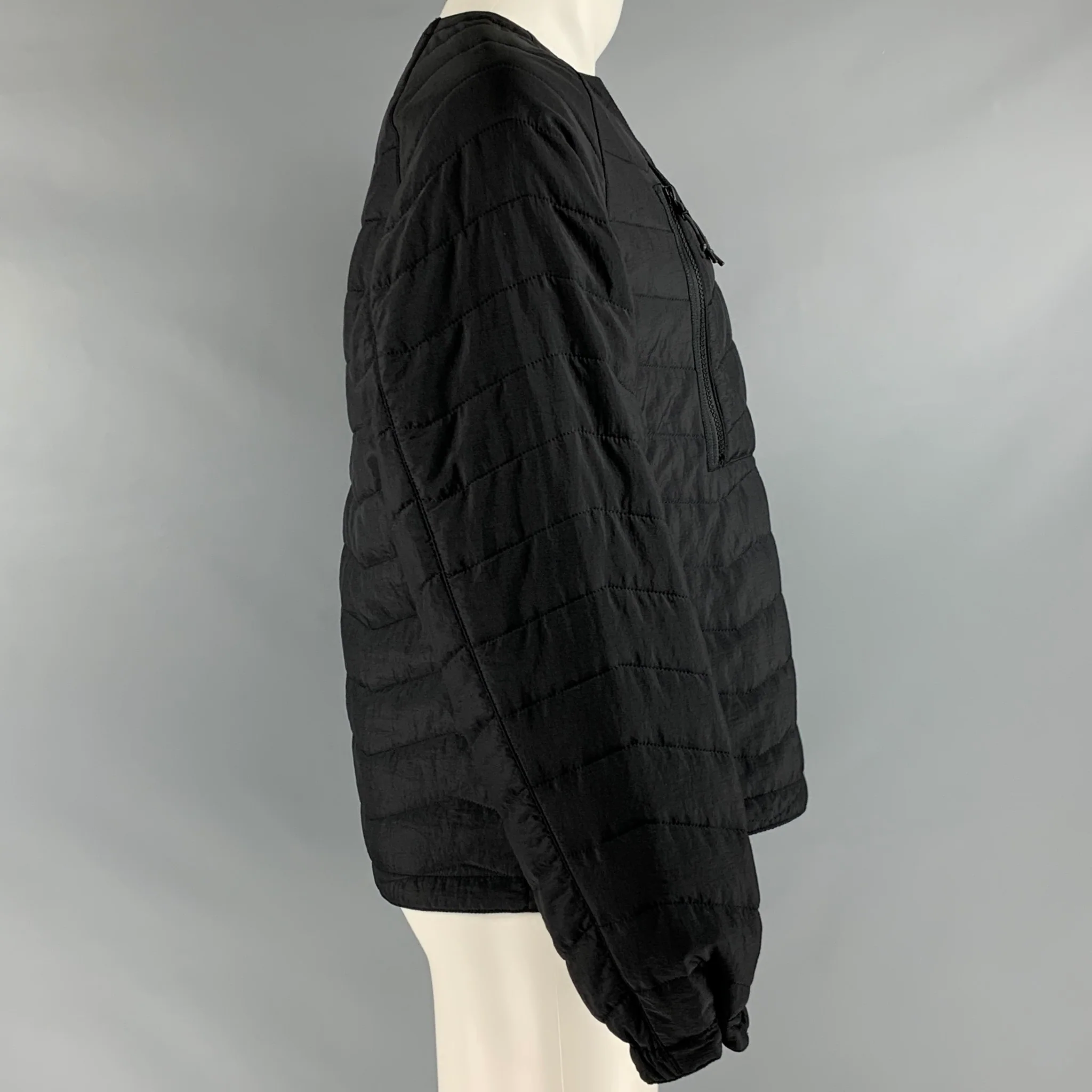 UNAFFECTED Size M Black Nylon Pullover Jacket - Image 2