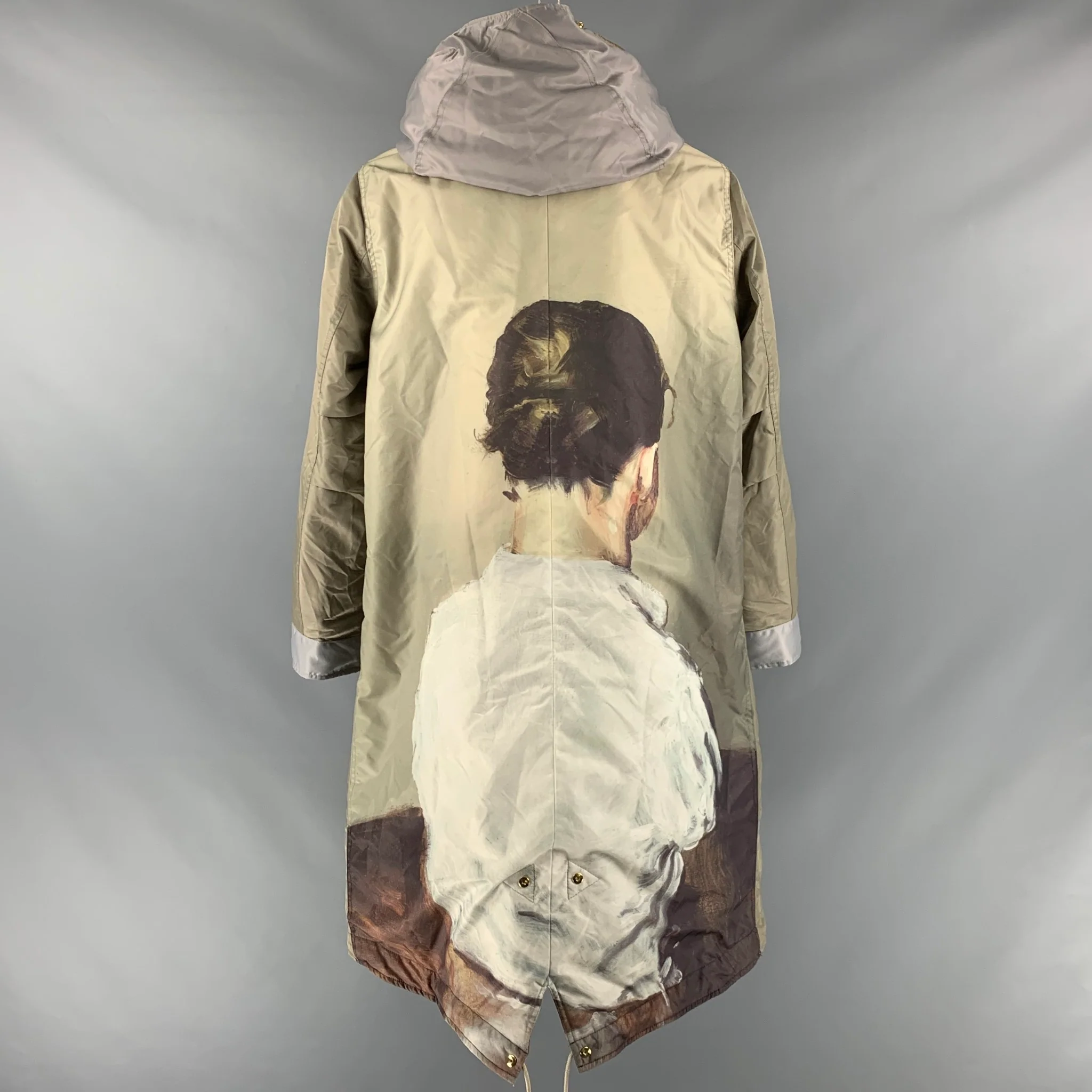 UNDERCOVER Size M Green Polyamide Hooded Coat - Image 4