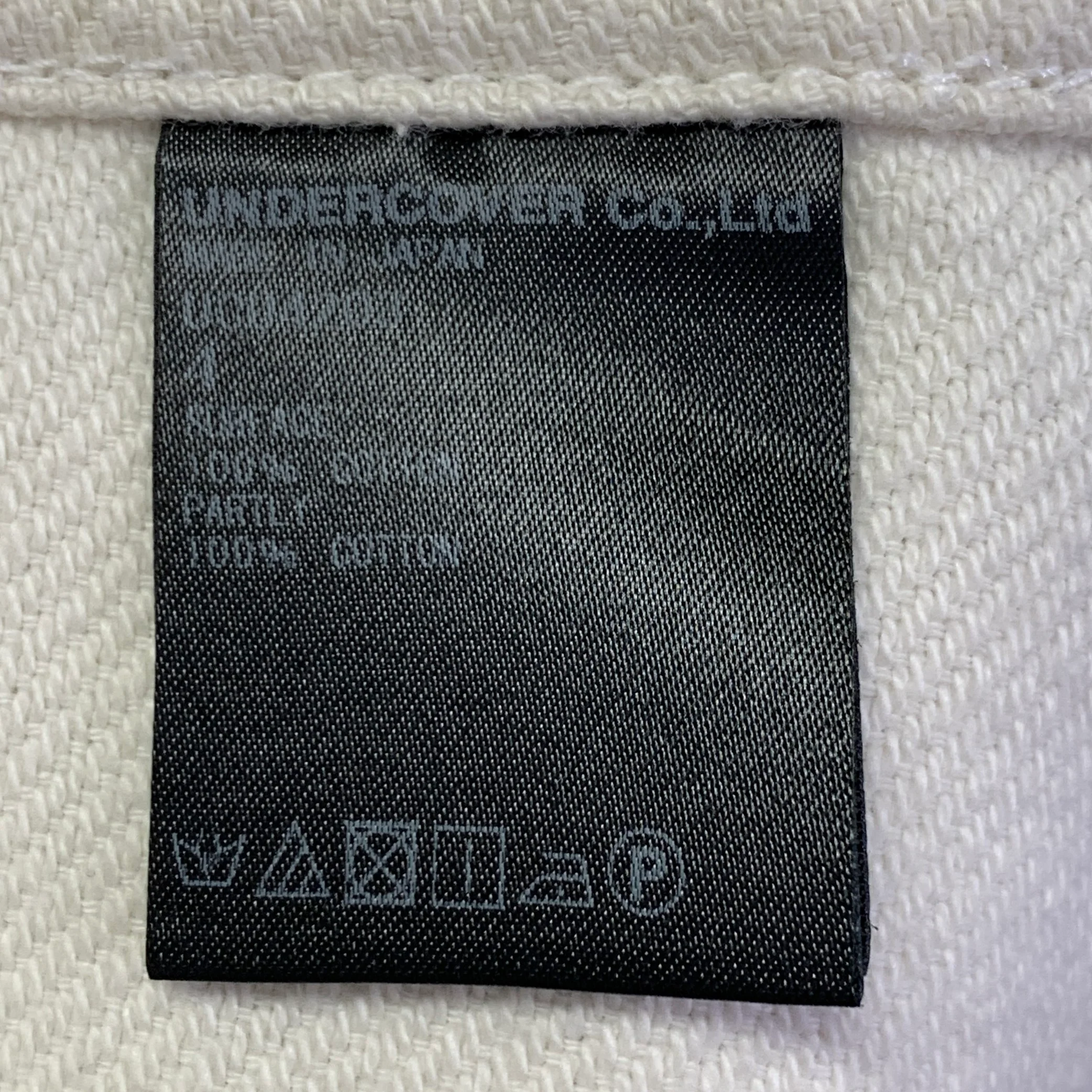 UNDERCOVER Size XL White Red Twill Cotton Contrast Trim Chore Jacket - Image 9