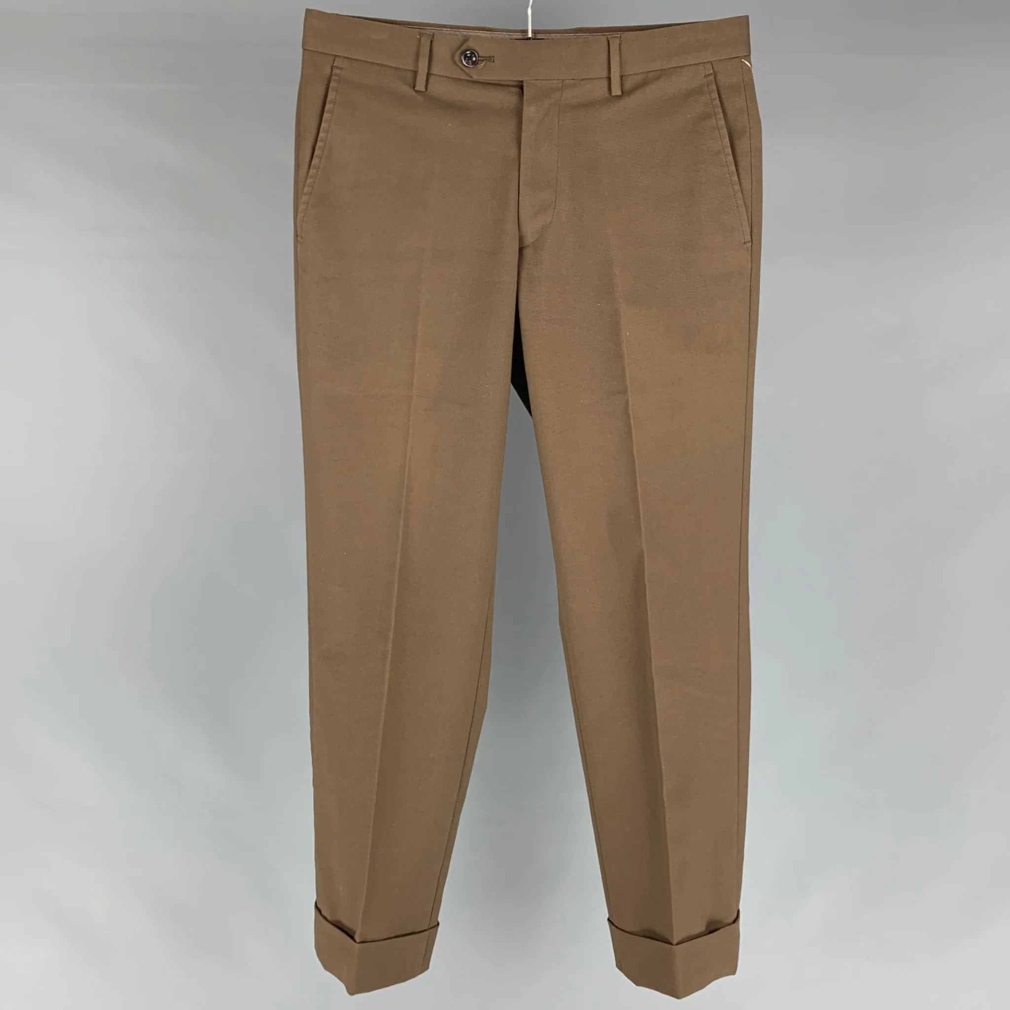 UNITED ARROWS Size S Brown Flat Front Casual Pants