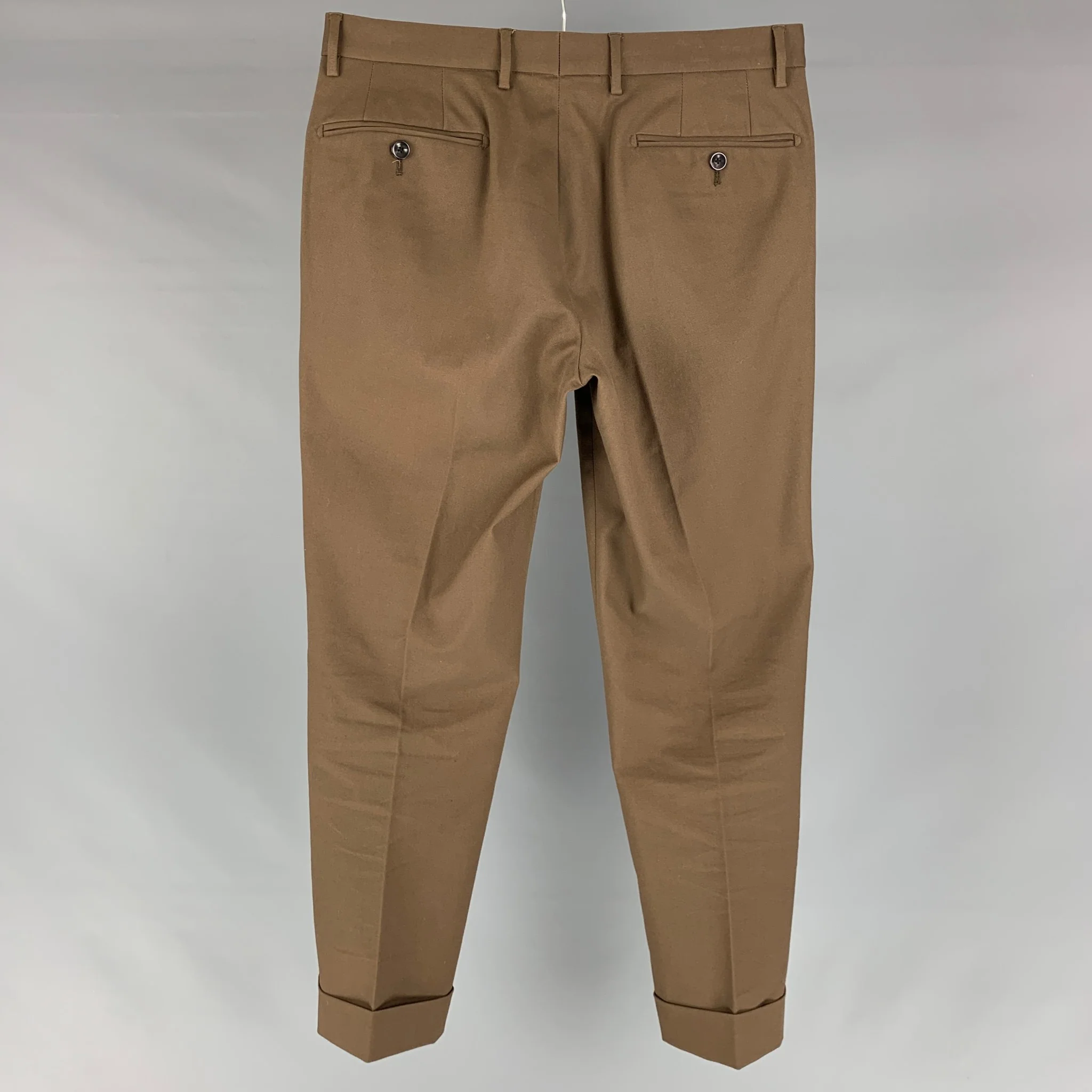 UNITED ARROWS Size S Brown Flat Front Casual Pants - Image 2