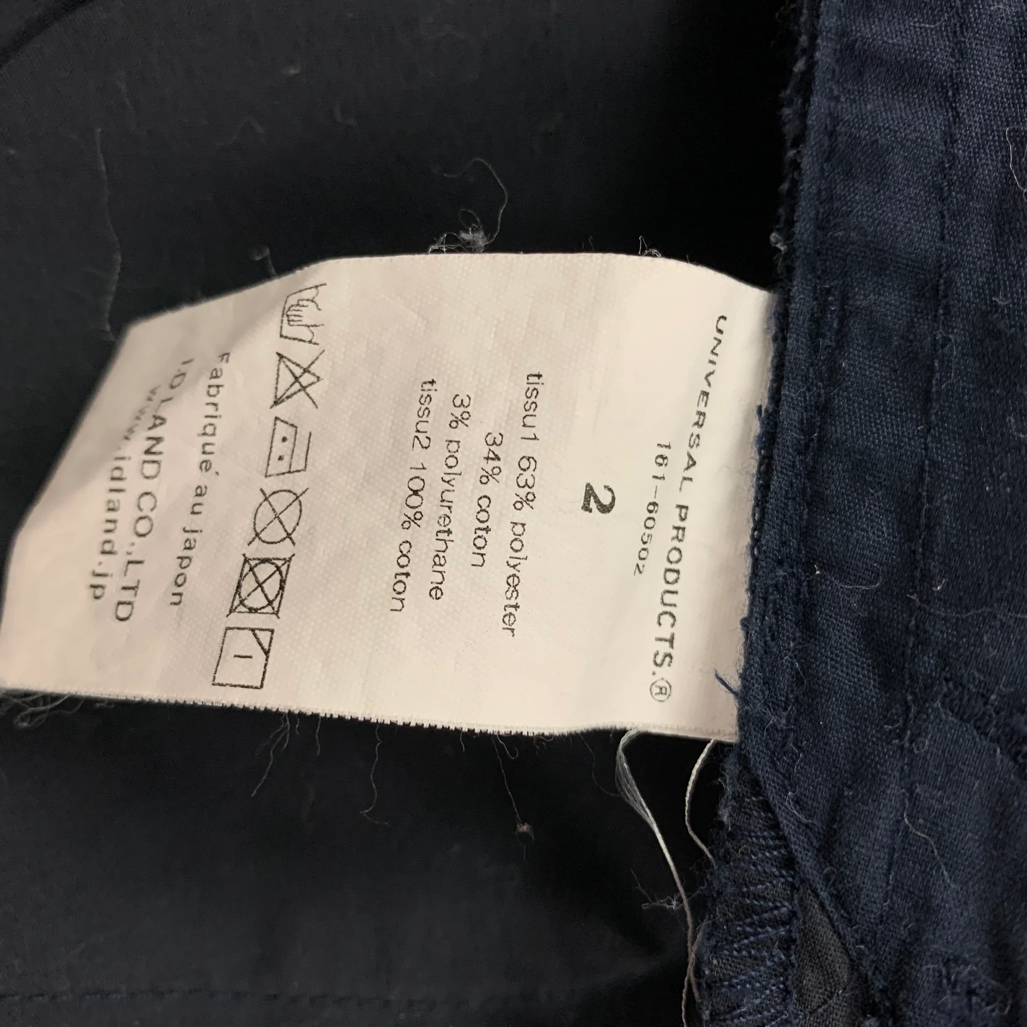 UNIVERSAL PRODUCTS Size M Navy Polyester Blend Pleated Shorts - Image 3