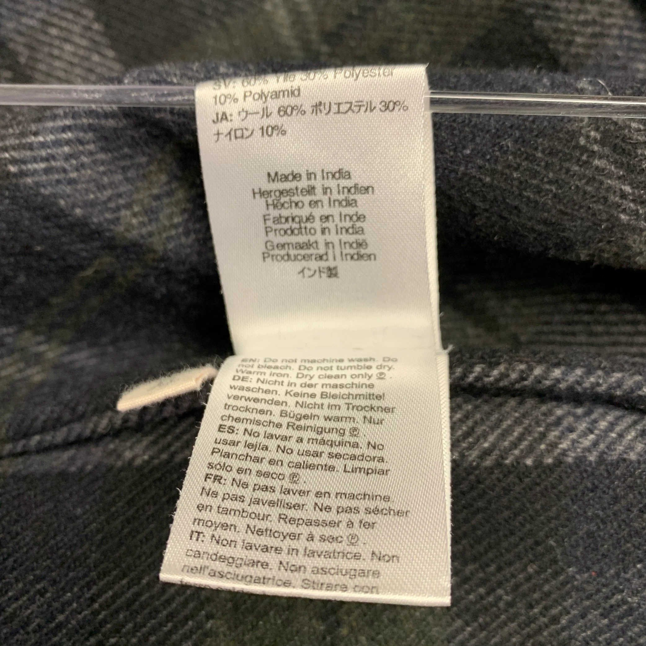 UNIVERSAL WORKS Size XL Black Grey Olive Plaid Wool Blend Jacket - Image 6