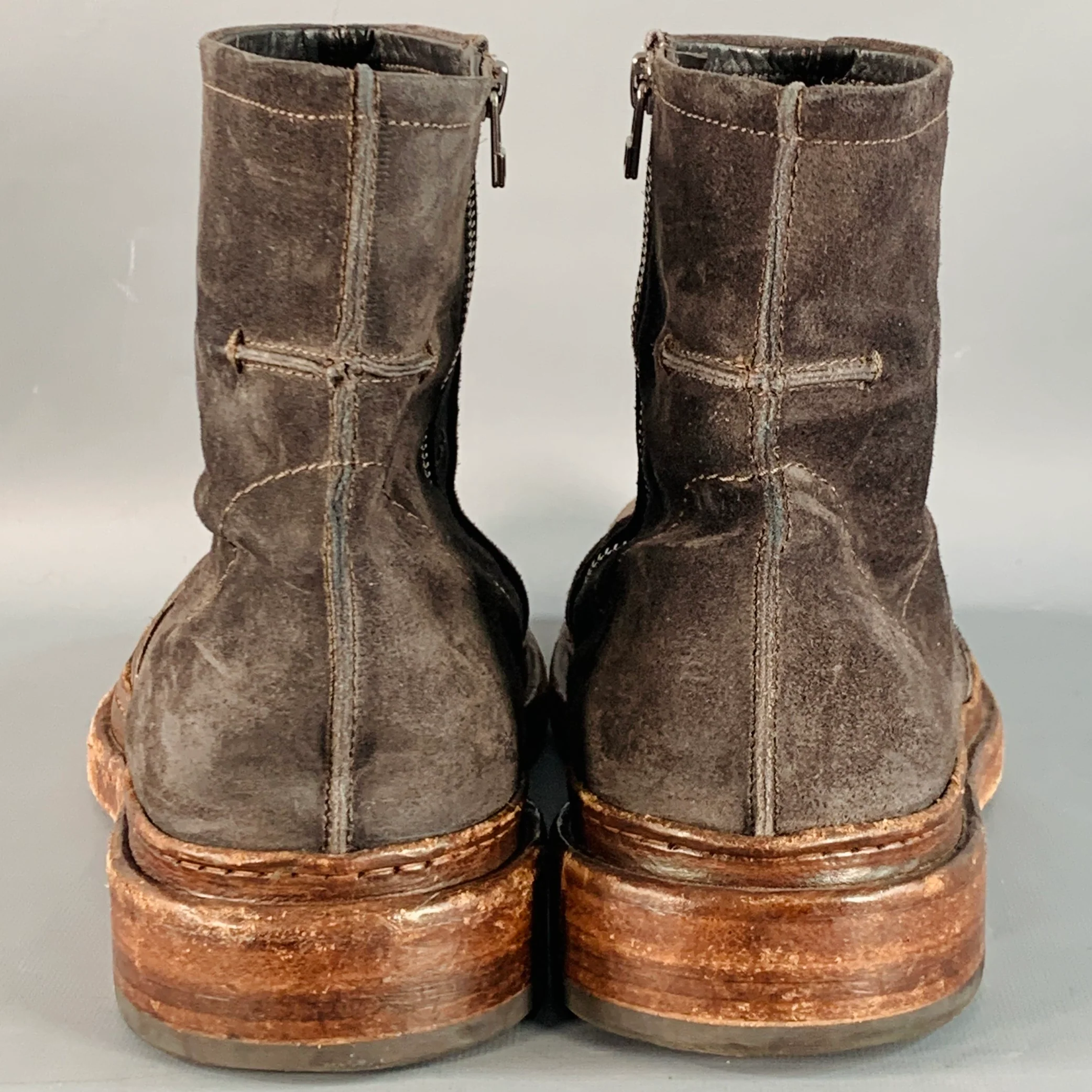UNTAMED STREET Size 13 York Brown Suede Side Zipper Boots - Image 3
