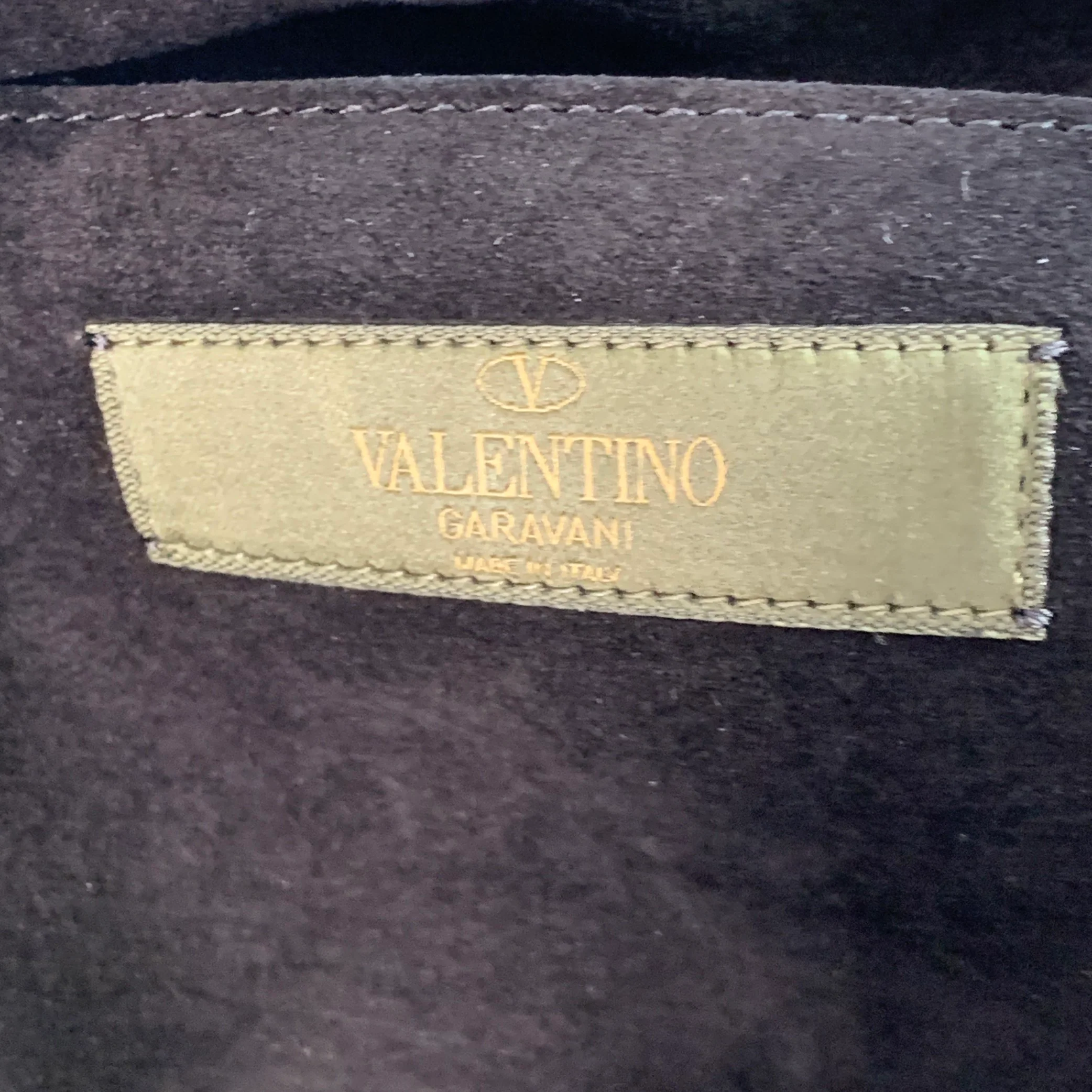 VALENTINO Brown Olive Camoflage Ombre Leather Zip Up Clutch - Image 7