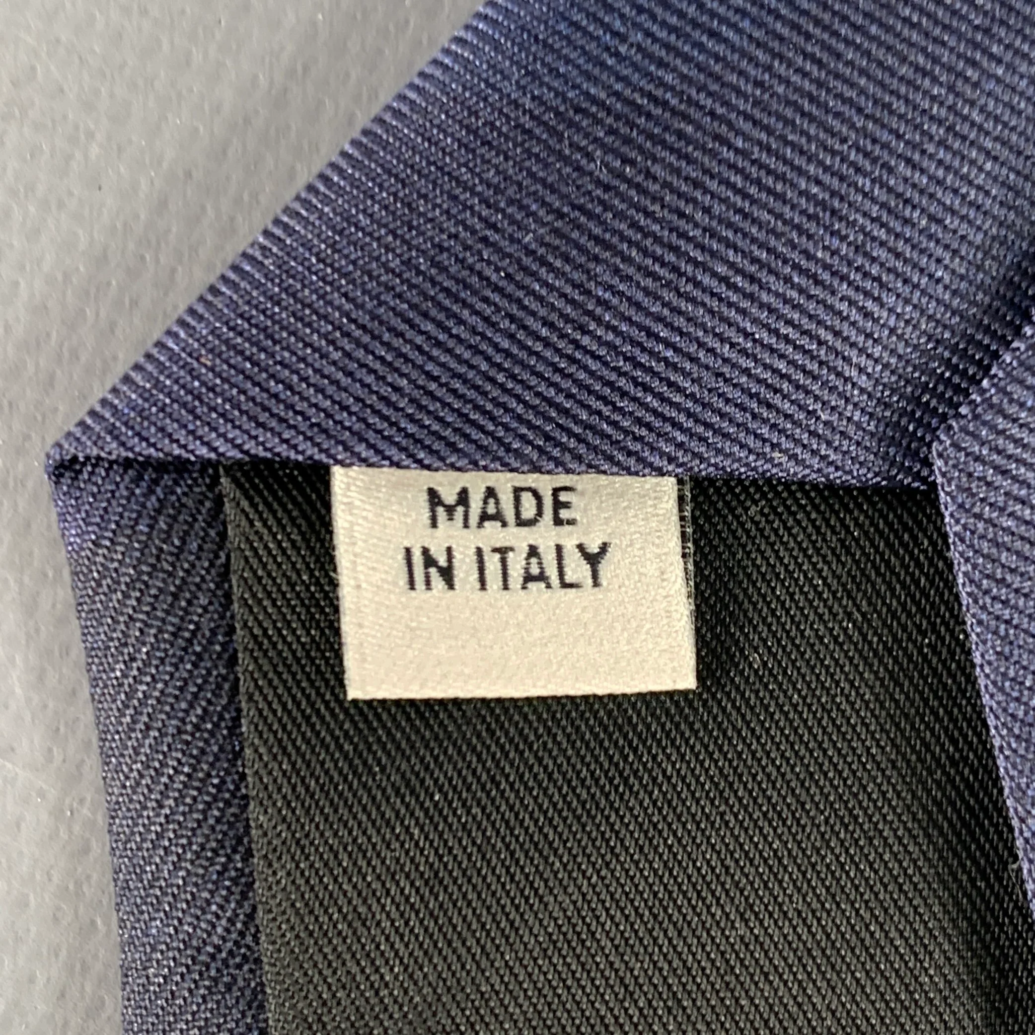 VALENTINO Navy Black Camouflage Silk Tie - Image 4