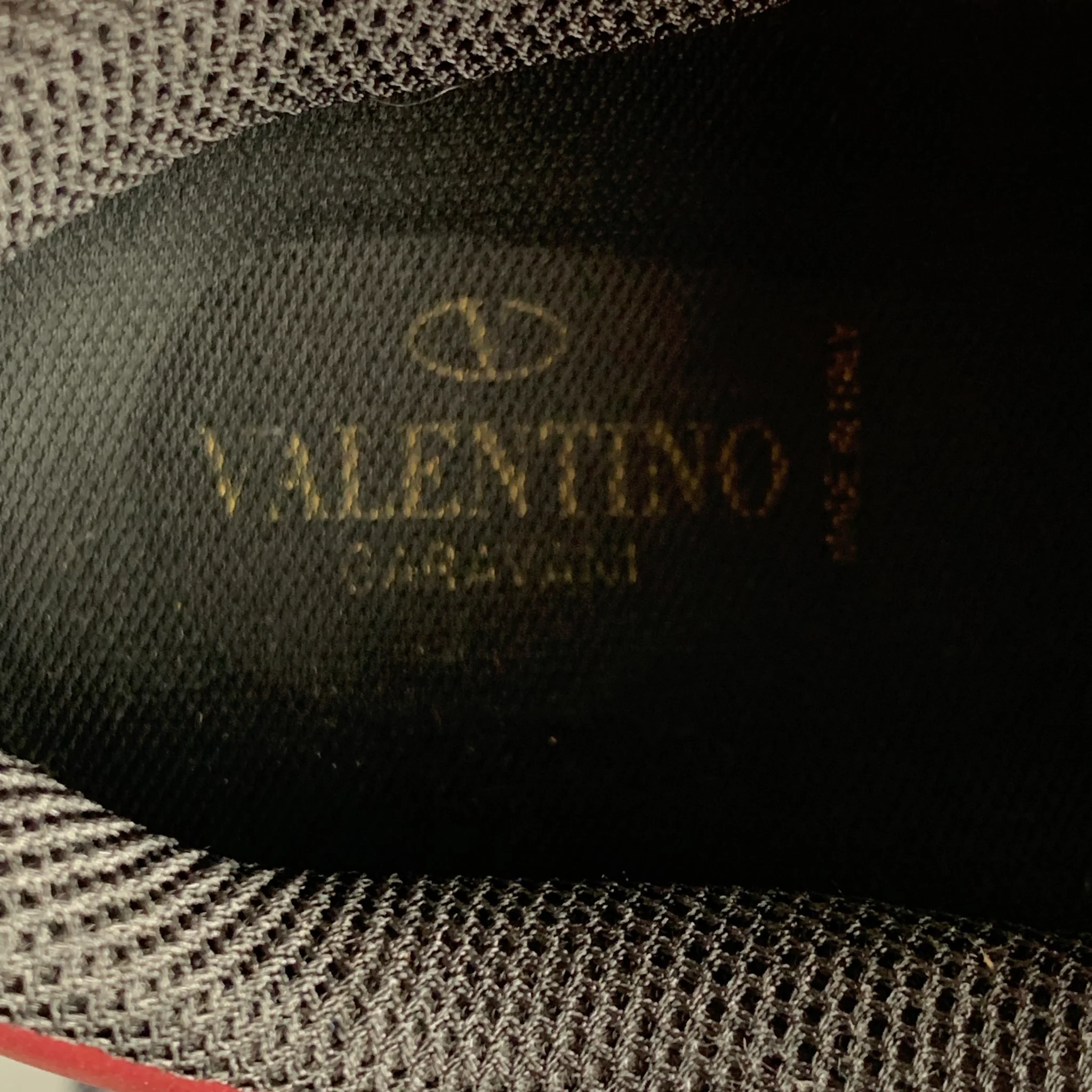 VALENTINO Size 12 Navy Mixed Materials Leather Lace Up Sneakers - Image 7