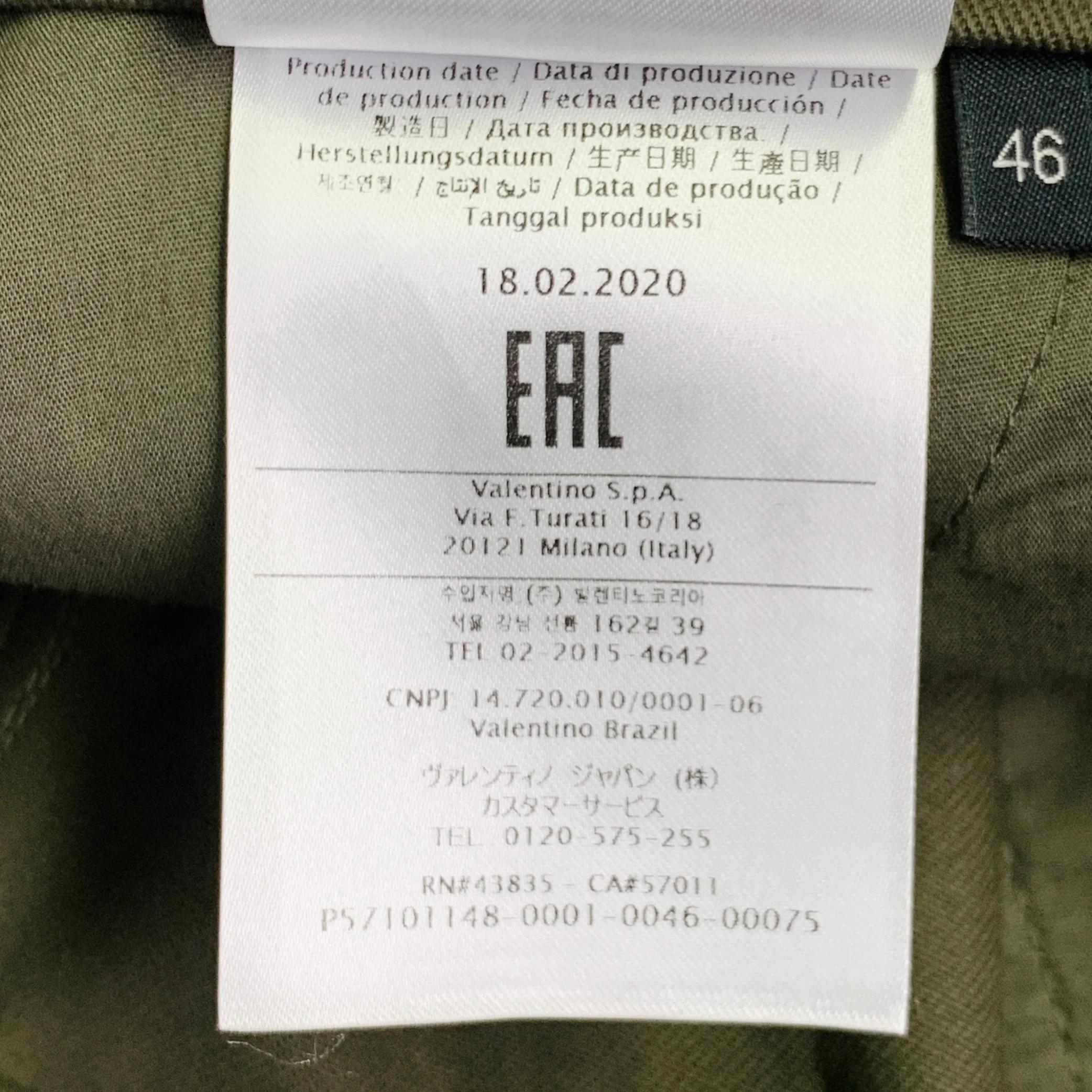 VALENTINO Size 30 Olive Neon Cotton Cargo Pockets Casual Pants - Image 11