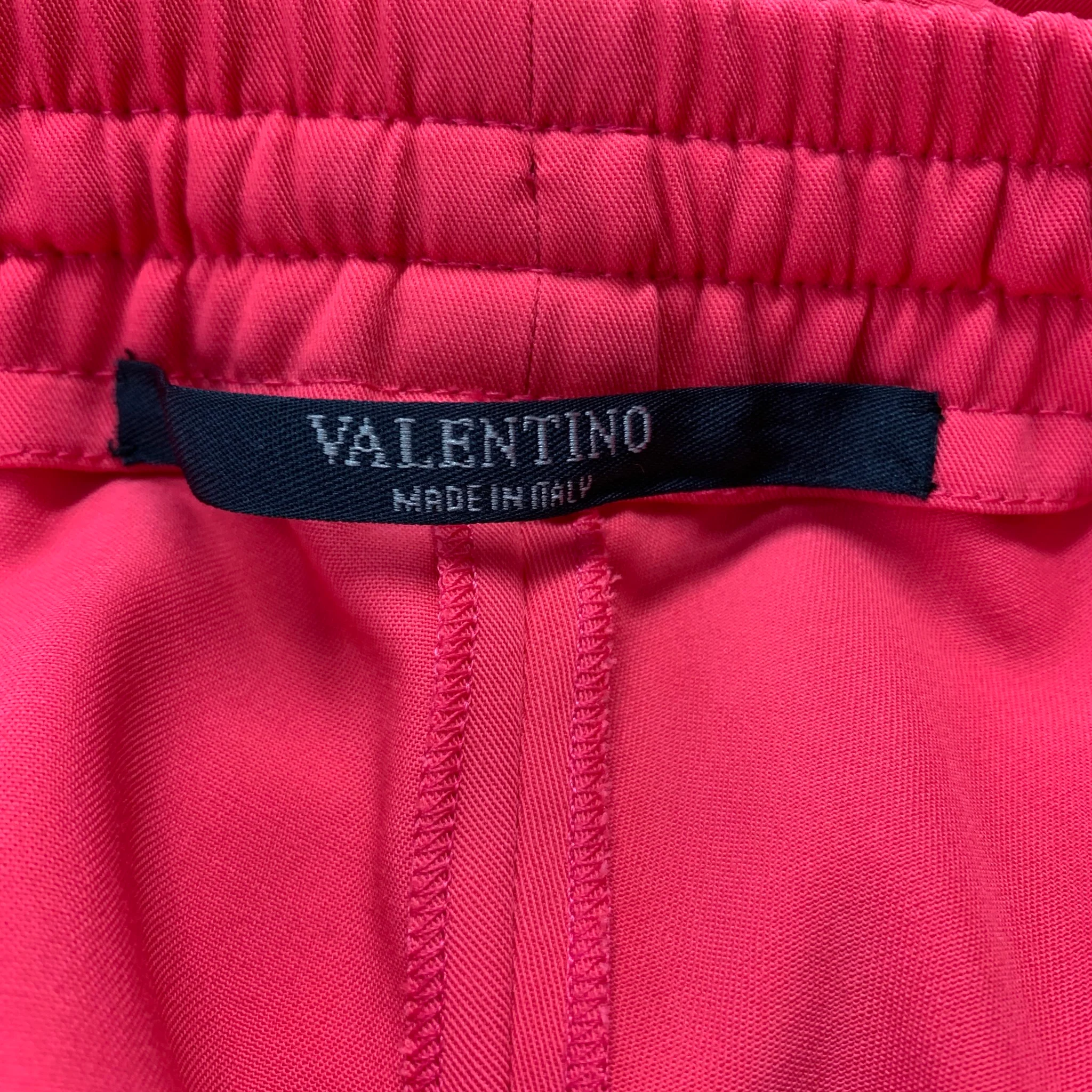 VALENTINO Size 32 Pink Wool Elastic Waistband Casual Pants - Image 4