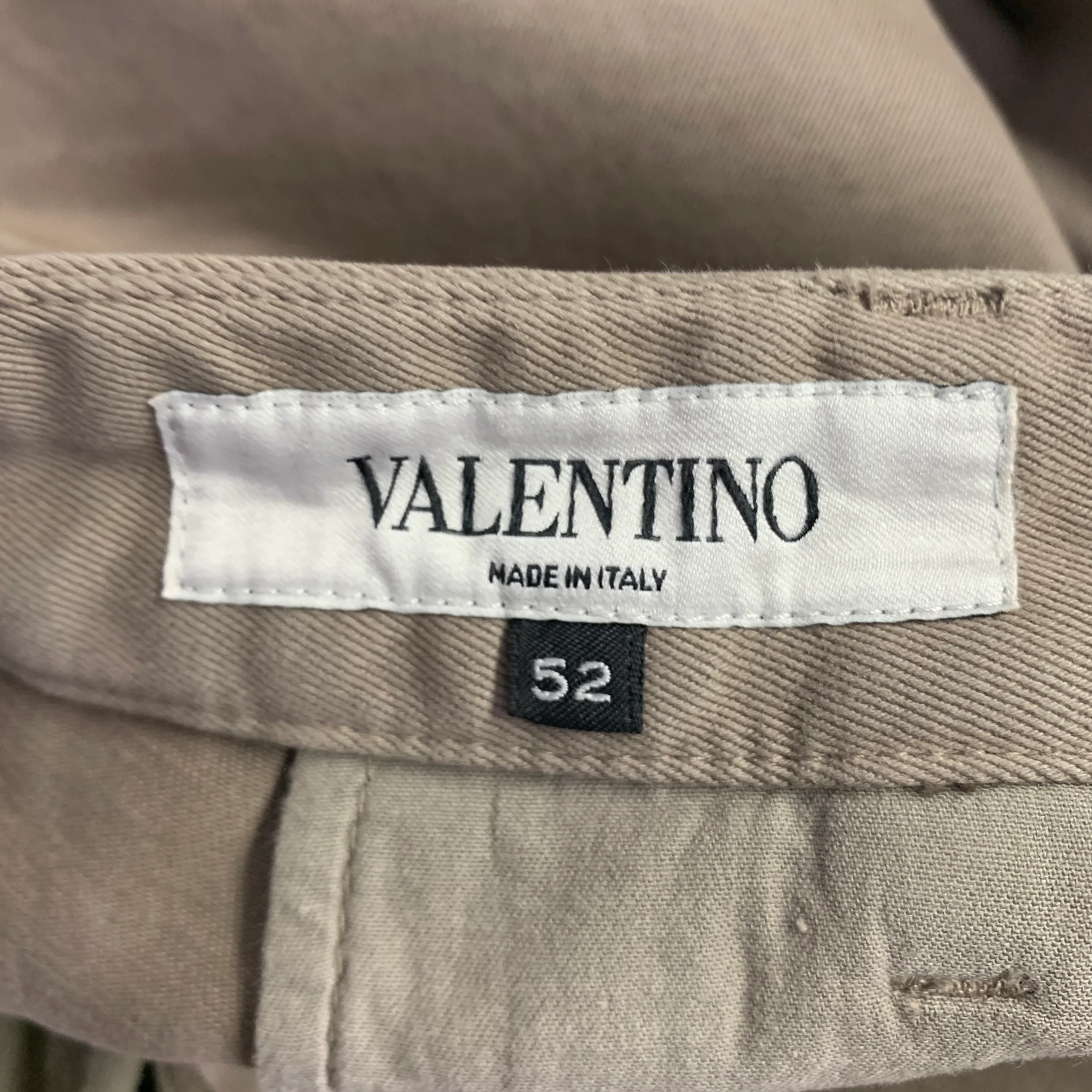 VALENTINO Size 36 Khaki Cotton Zip Fly Casual Pants - Image 6