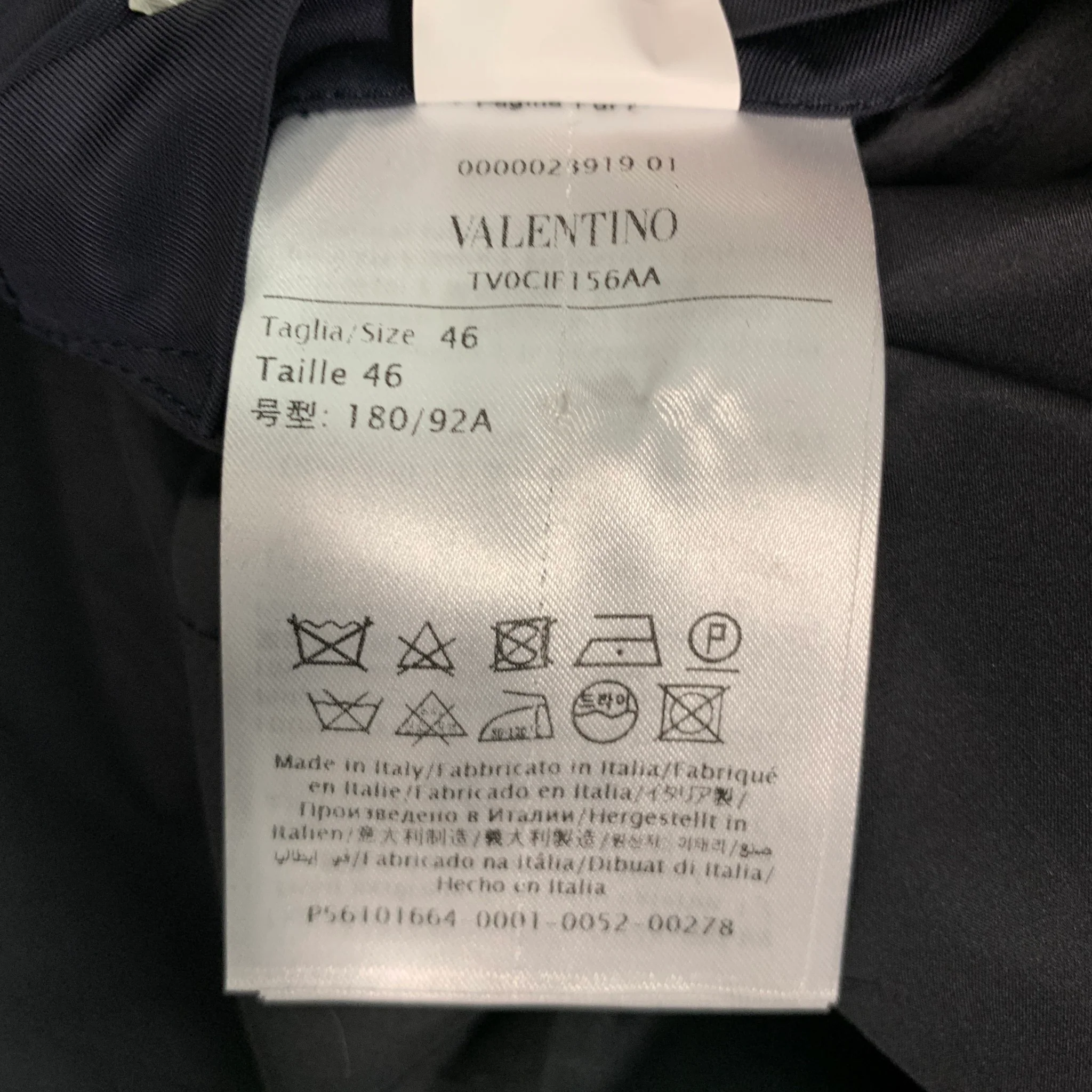 VALENTINO Size 36 Navy Graphic Bomber Jacket - Image 7