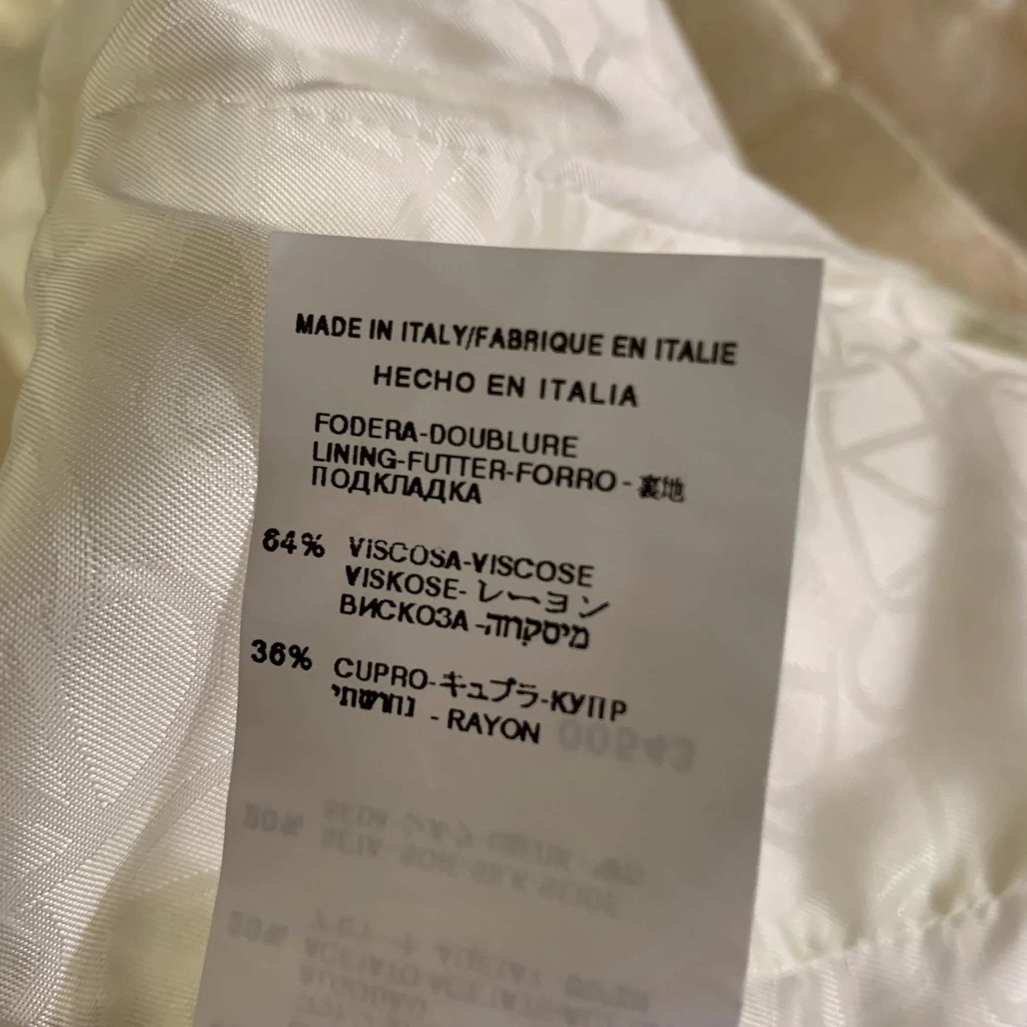 VALENTINO Size 4 Cream Cotton Blend Floral Jaquard Cropped Jacket - Image 7