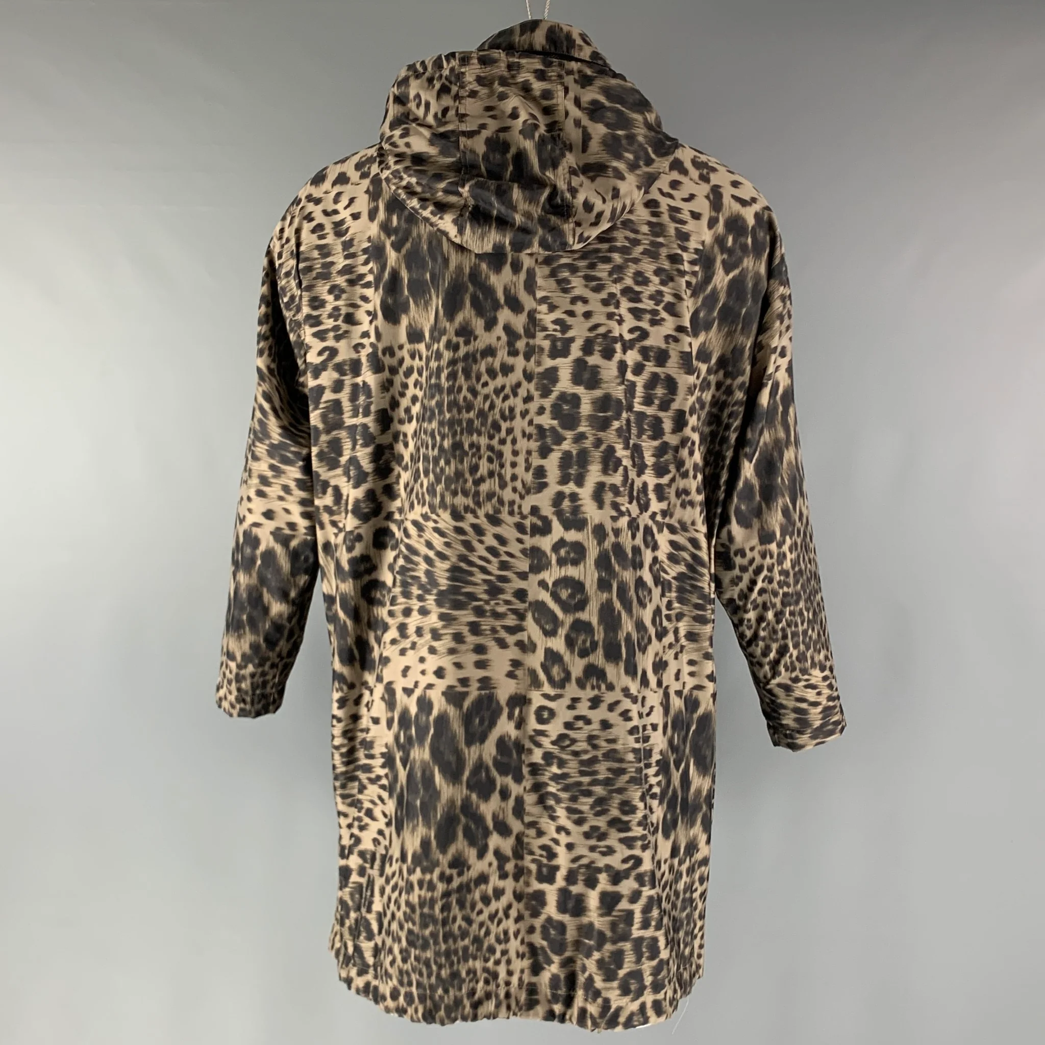 VALENTINO Size 40 Brown Taupe Animal Print Polyamide Jacket - Image 3