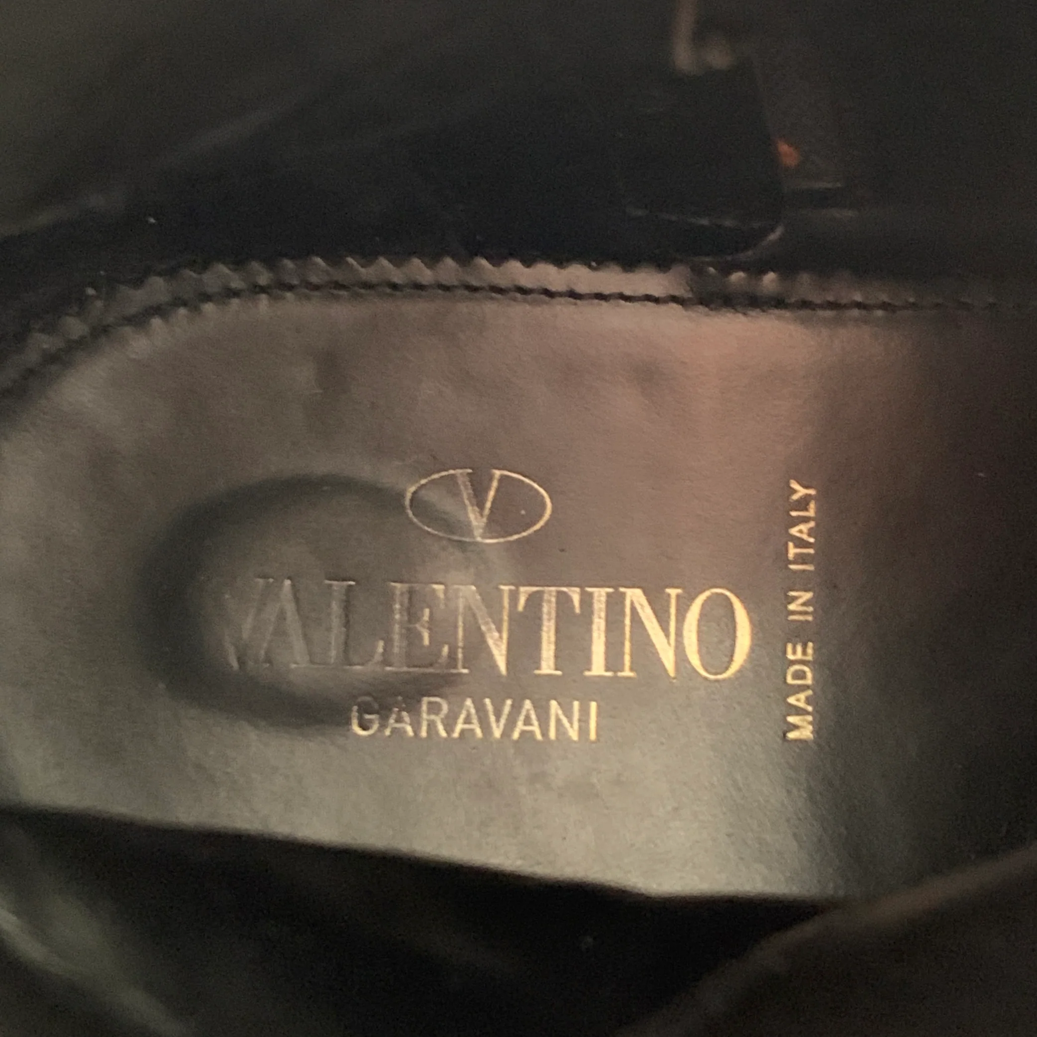 VALENTINO Size 8 Black Red Leather Rubber Sole Zip Lace-Up Boots - Image 7