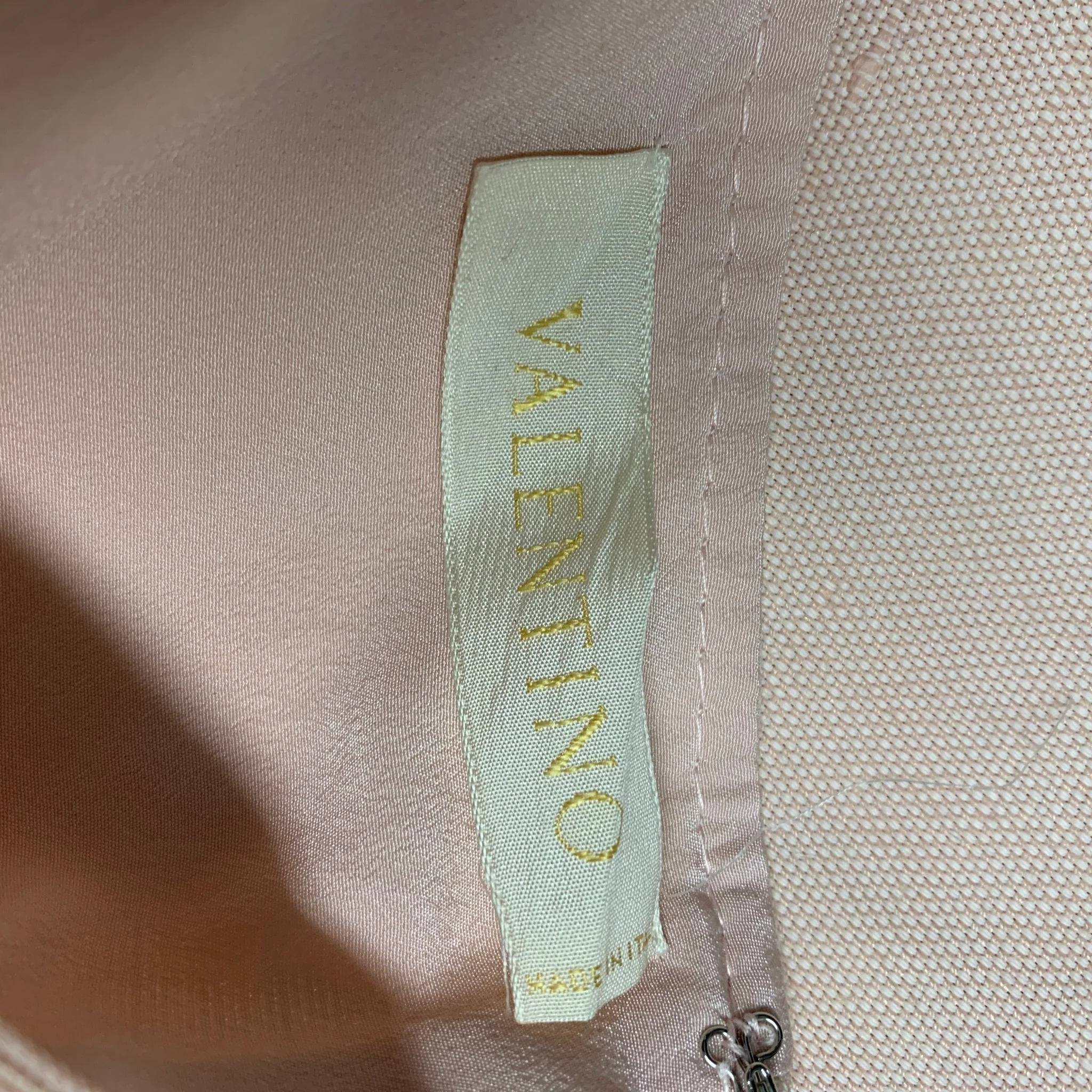 VALENTINO Size 8 Pink Linen & Viscose Bow Sleeveless Dress - Image 4