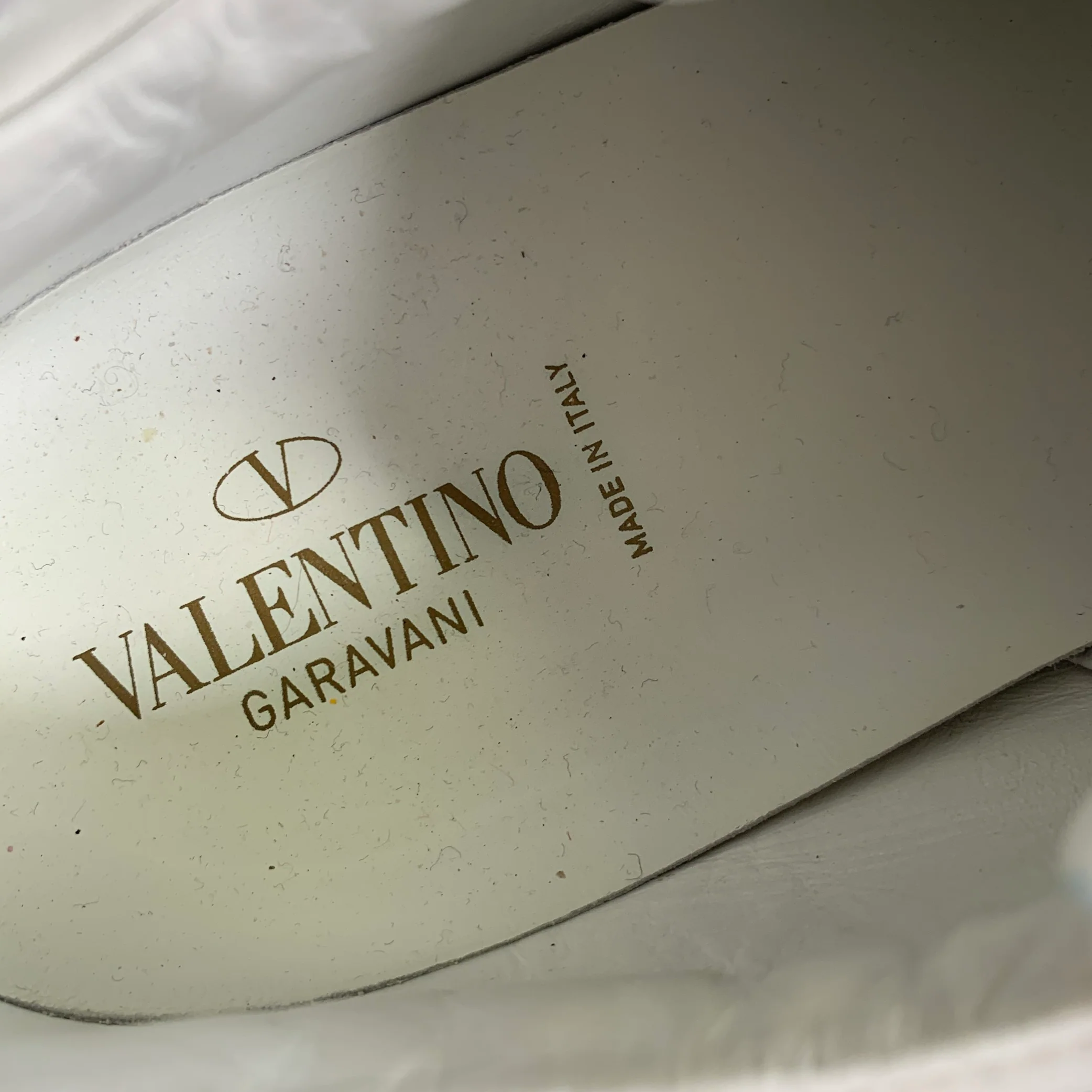 VALENTINO Size 9 White Studded Leather Strap Sneakers - Image 9