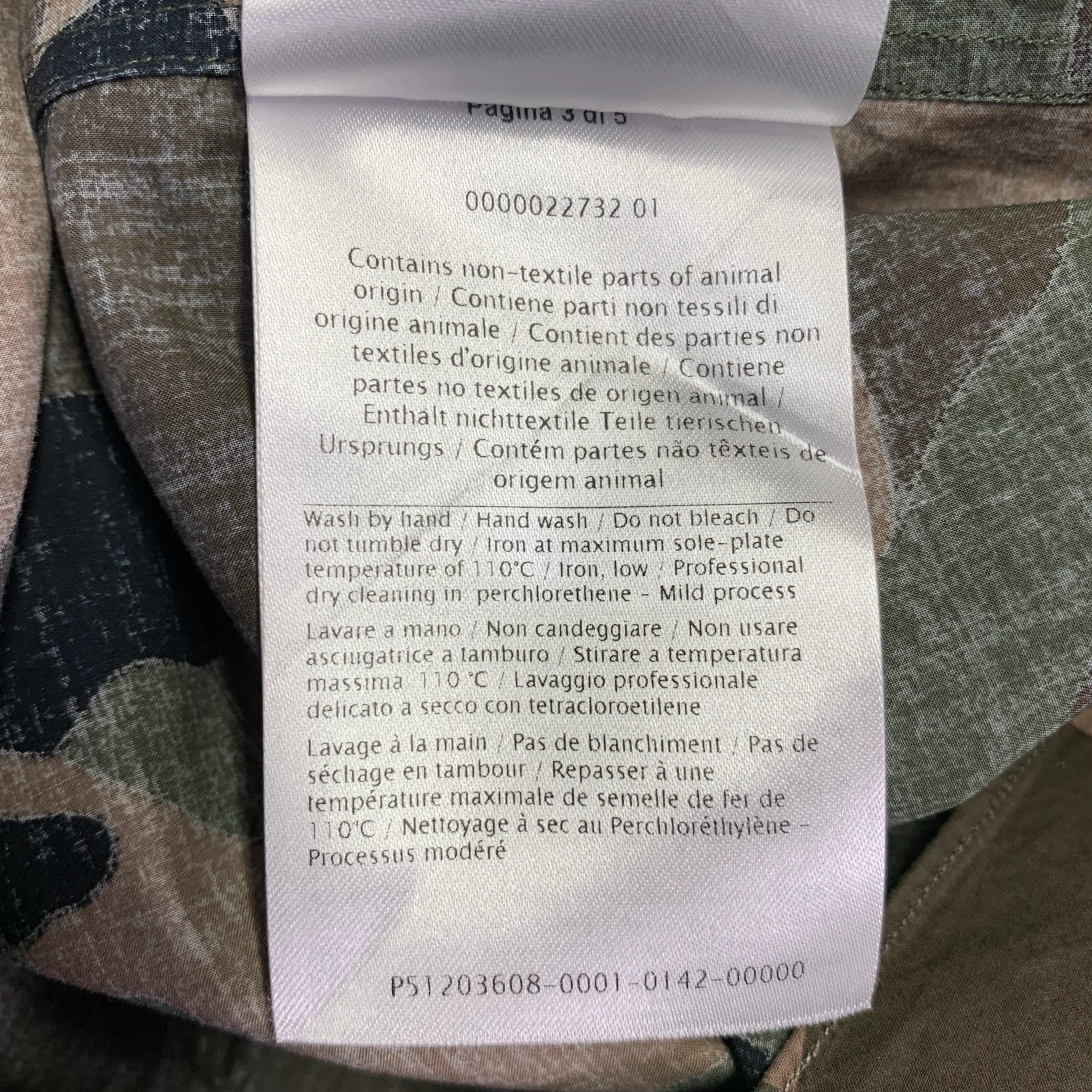 VALENTINO Size M Green Olive Blue Camouflage Cotton One Pocket Track Stripe Long Sleeve Shirt - Image 7