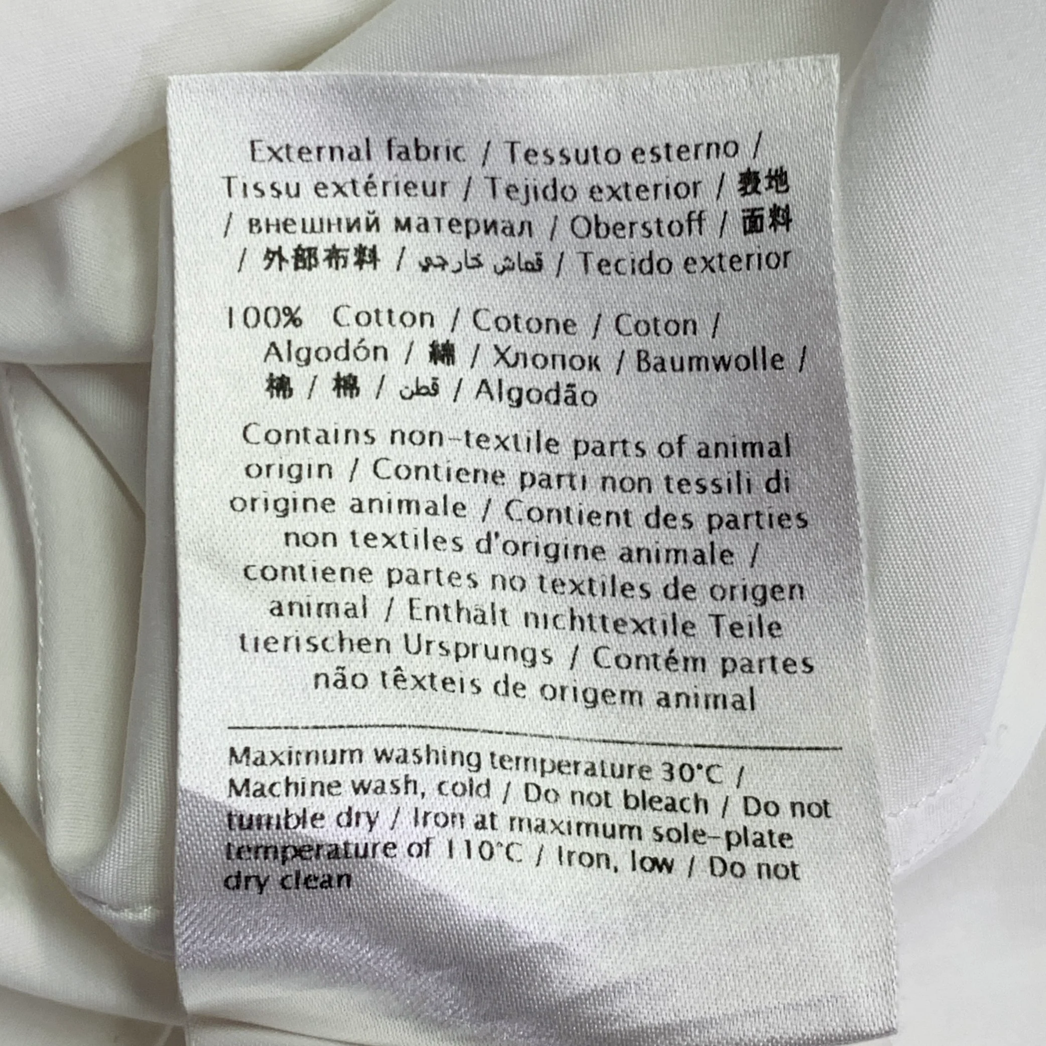 VALENTINO Size M White Cotton Hidden Buttons Long Sleeve Shirt - Image 8
