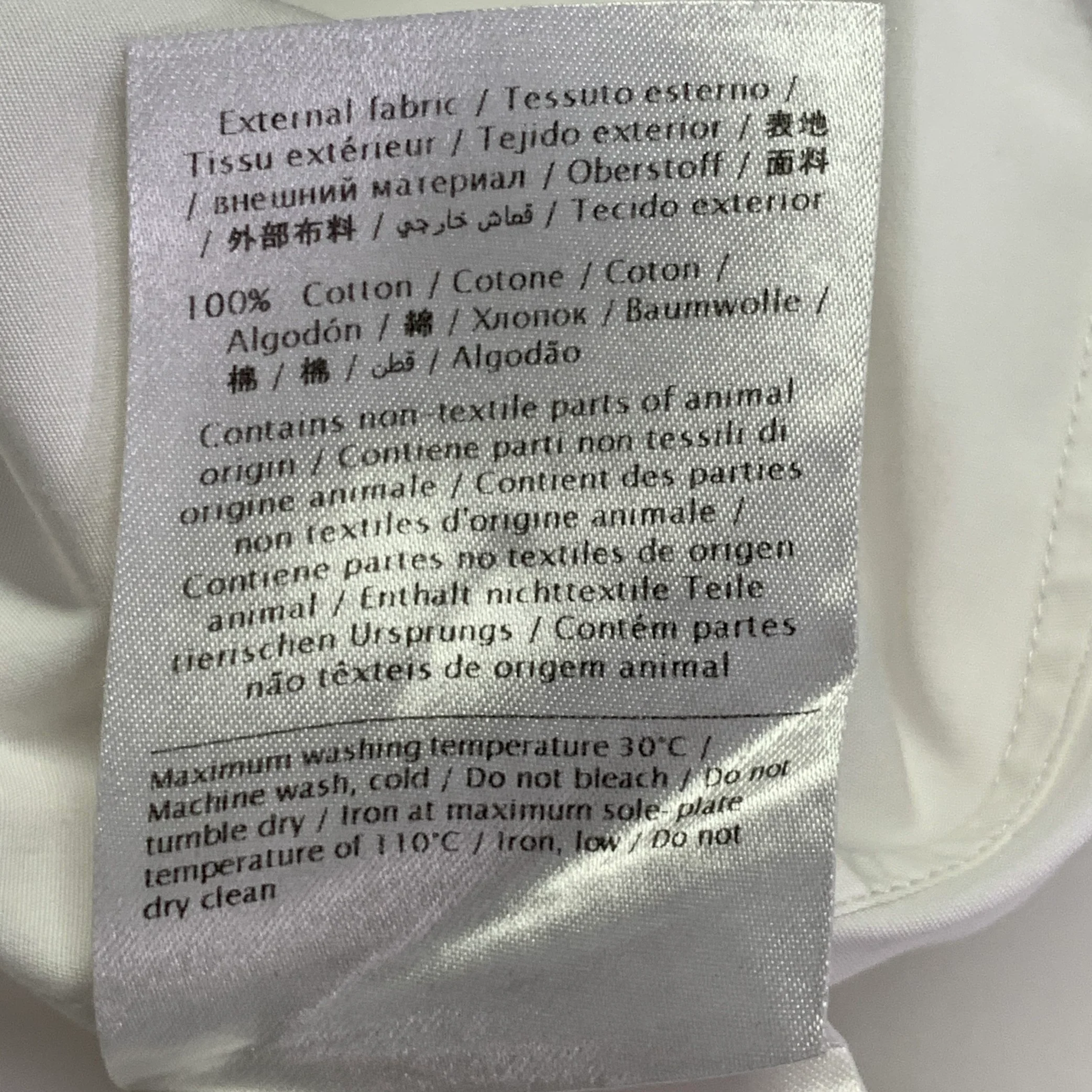 VALENTINO Size S White Cotton Hidden Placket Long Sleeve Shirt - Image 8