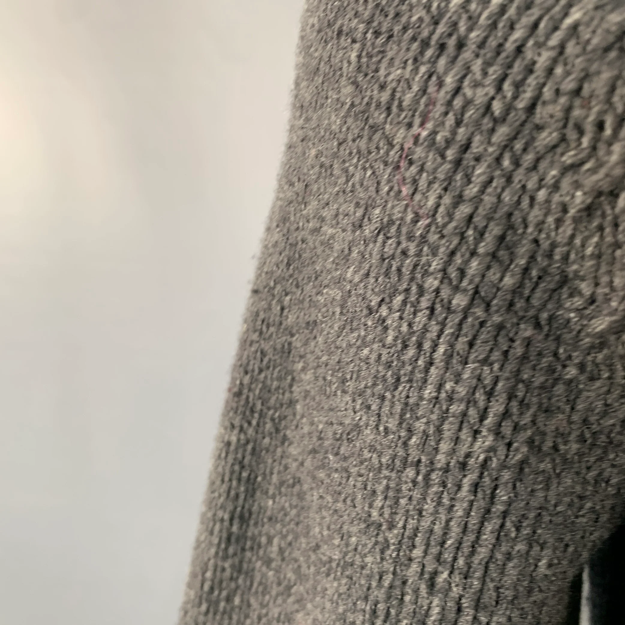 VALENTINO Size XL Charcoal Grey Cable Knit Virgin Wool Cashmere Cardigan - Image 9