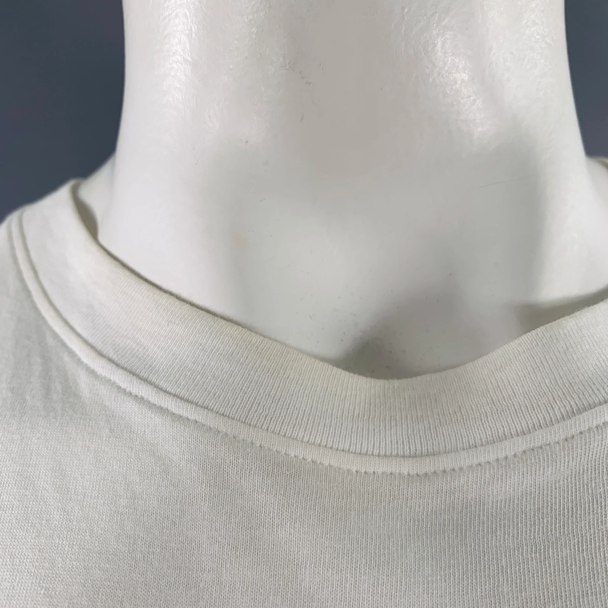 VALENTINO Size XL White Cotton Crew Neck T-shirt - Image 5