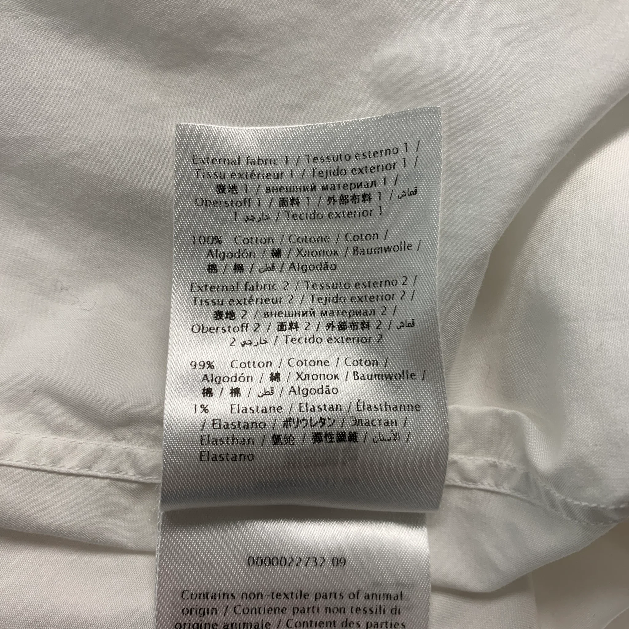 VALENTINO Size XL White Solid Cotton Tuxedo Long Sleeve Shirt - Image 8