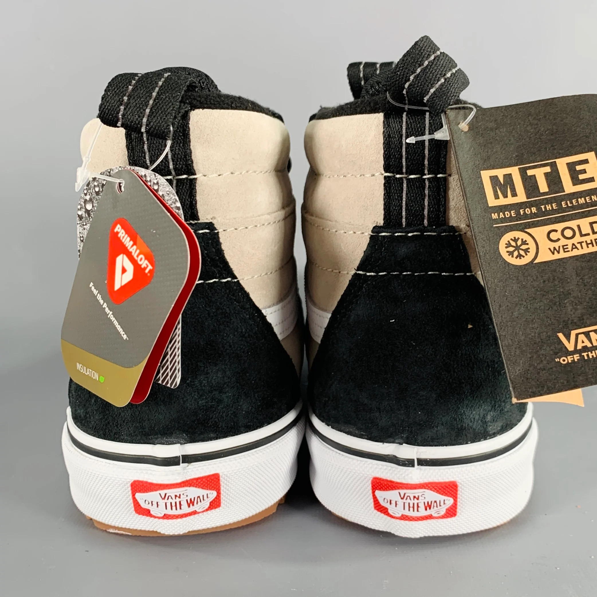 VANS Size 11 Sk8-Hi MTE-2 Grey Black Color Block Suede High Top Sneakers - Image 3