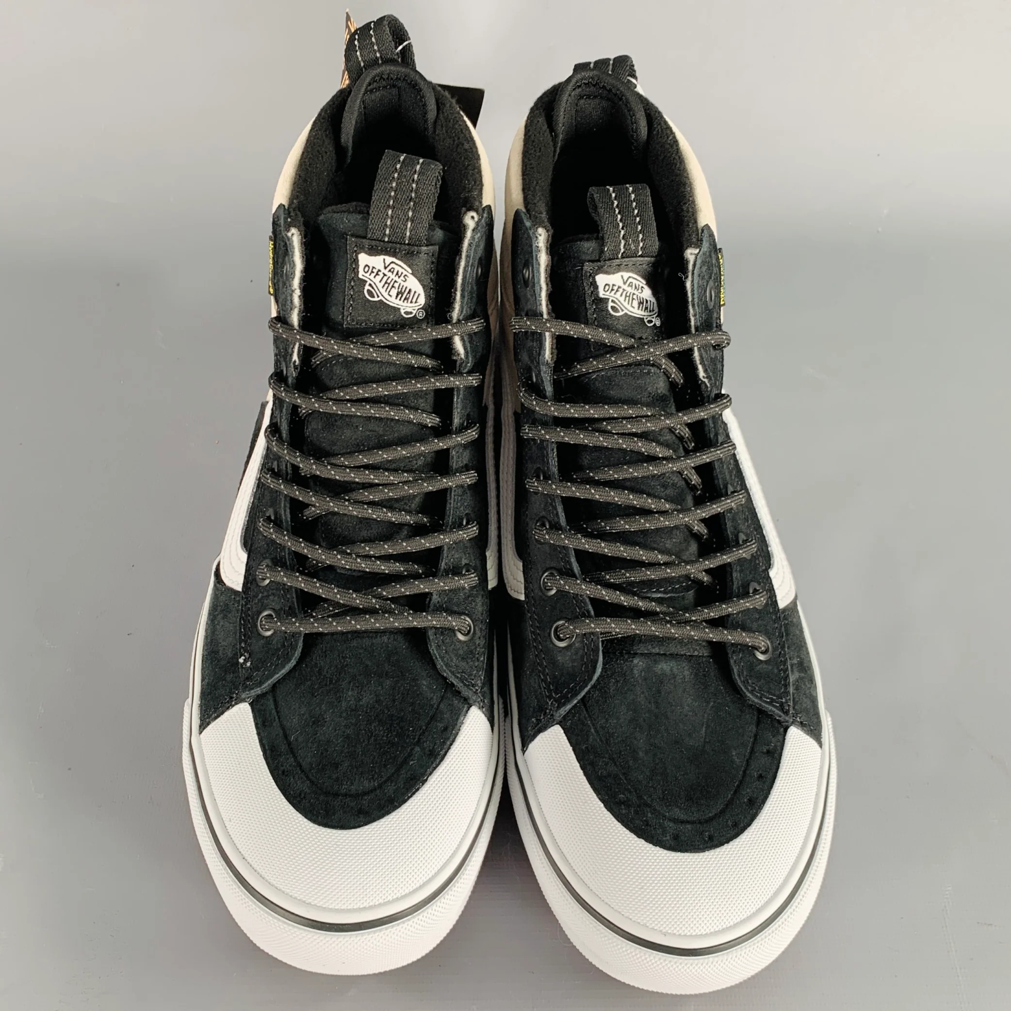 VANS Size 11 Sk8-Hi MTE-2 Grey Black Color Block Suede High Top Sneakers - Image 4