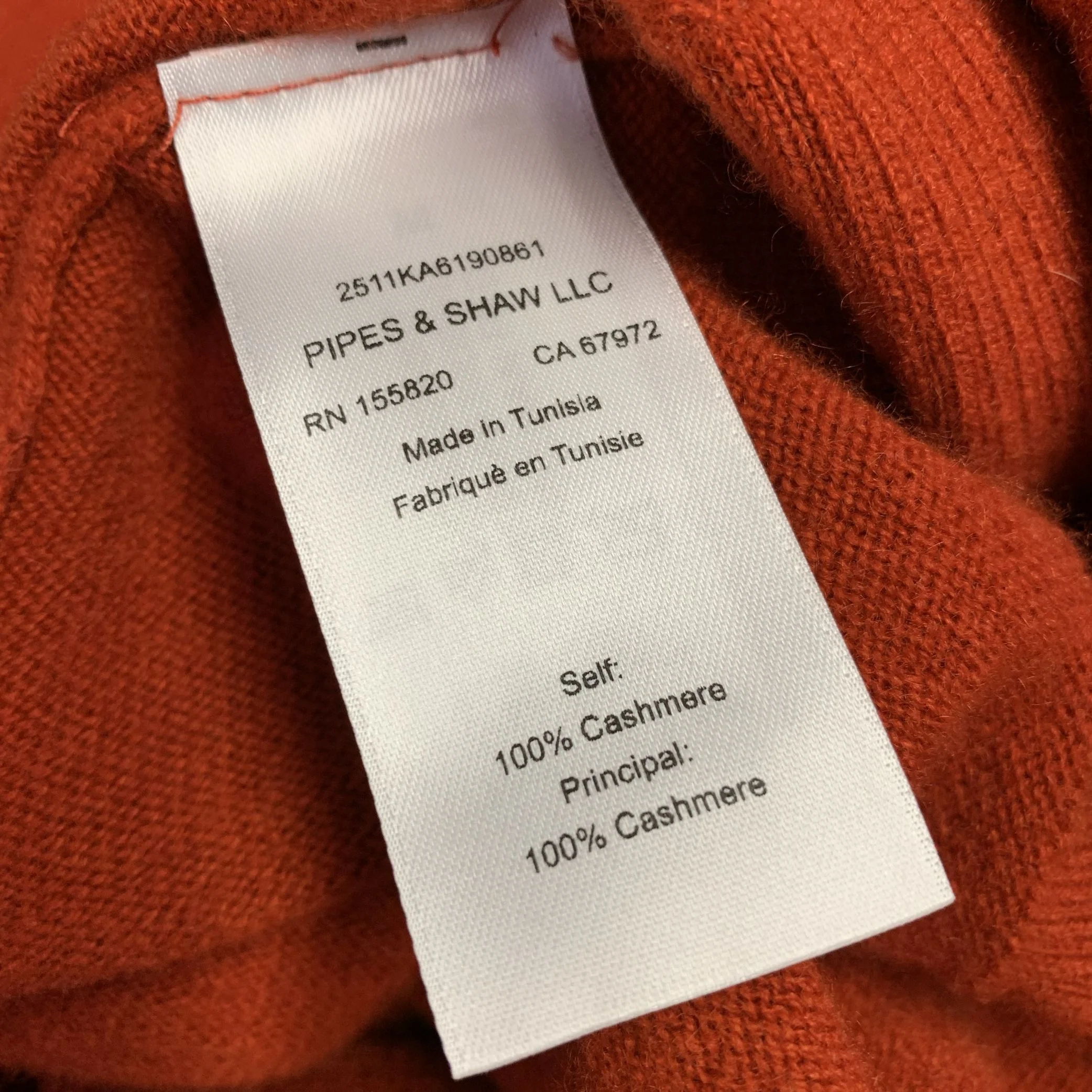 VERONICA BEARD Size M Rust Cashmere Cardigan Sweater - Image 6