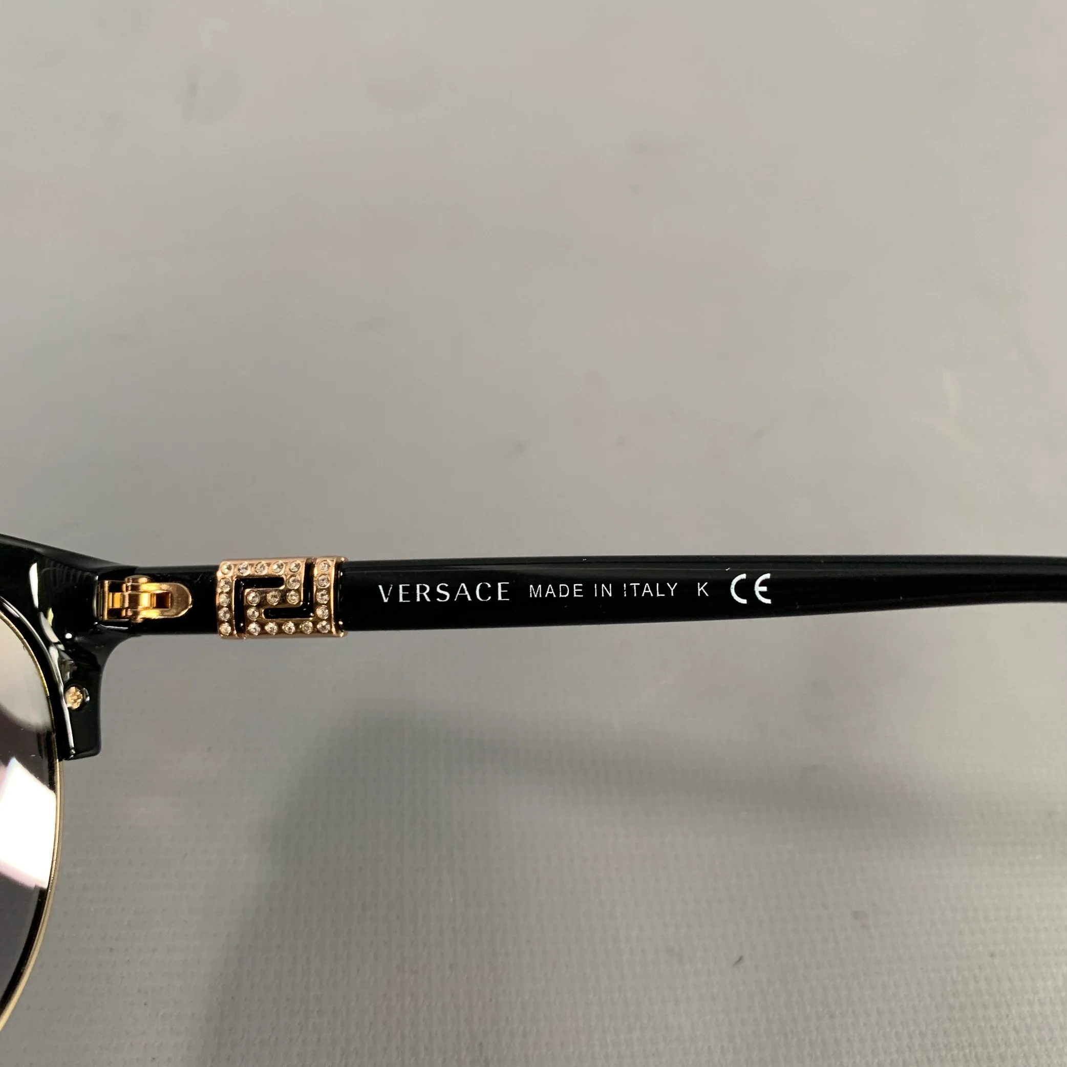 VERSACE Black Gold VE4471B Greca Sunglasses - Image 5