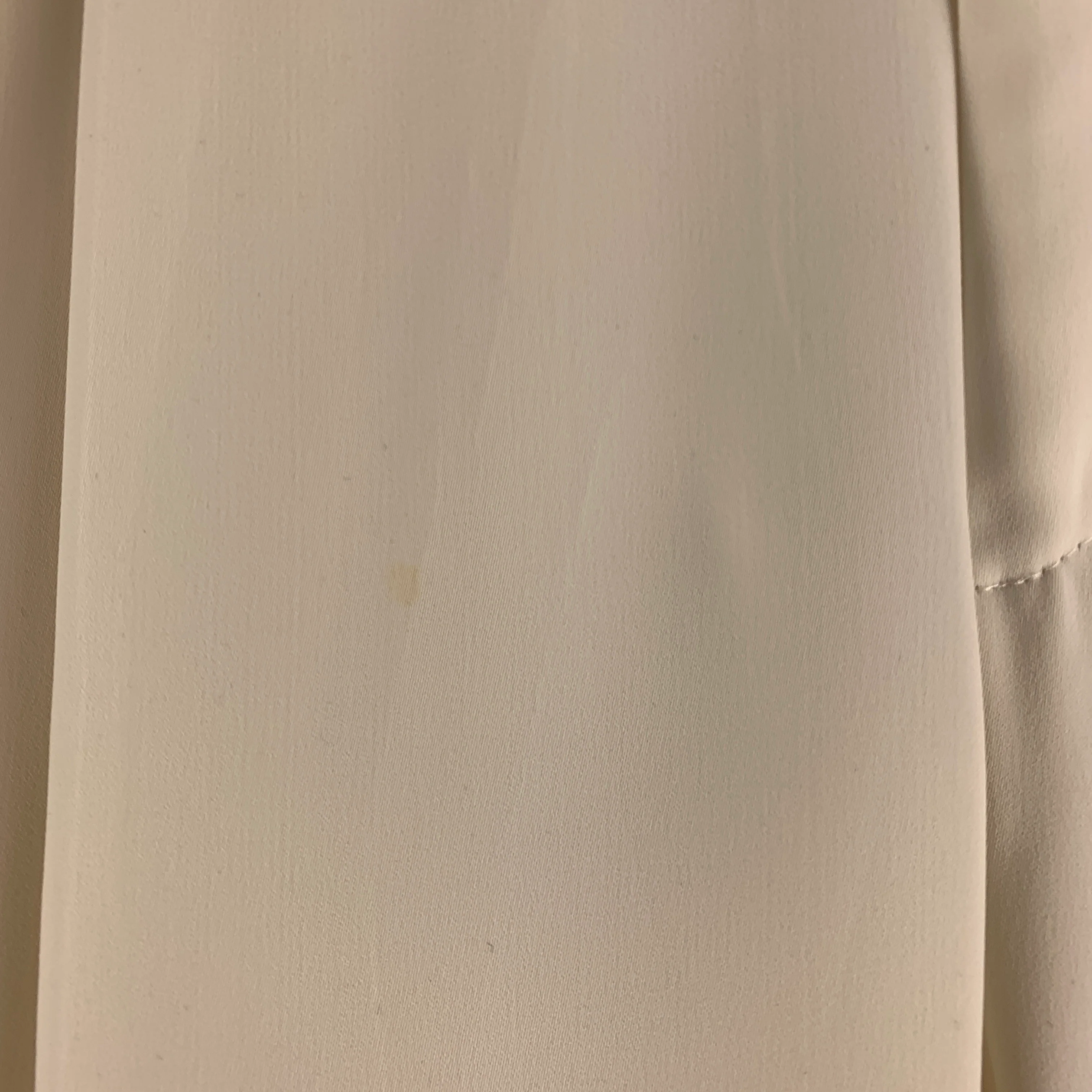 VERSACE CLASSIC Size 30 Beige Solid Polyester Elastane Pleated Dress Pants - Image 6