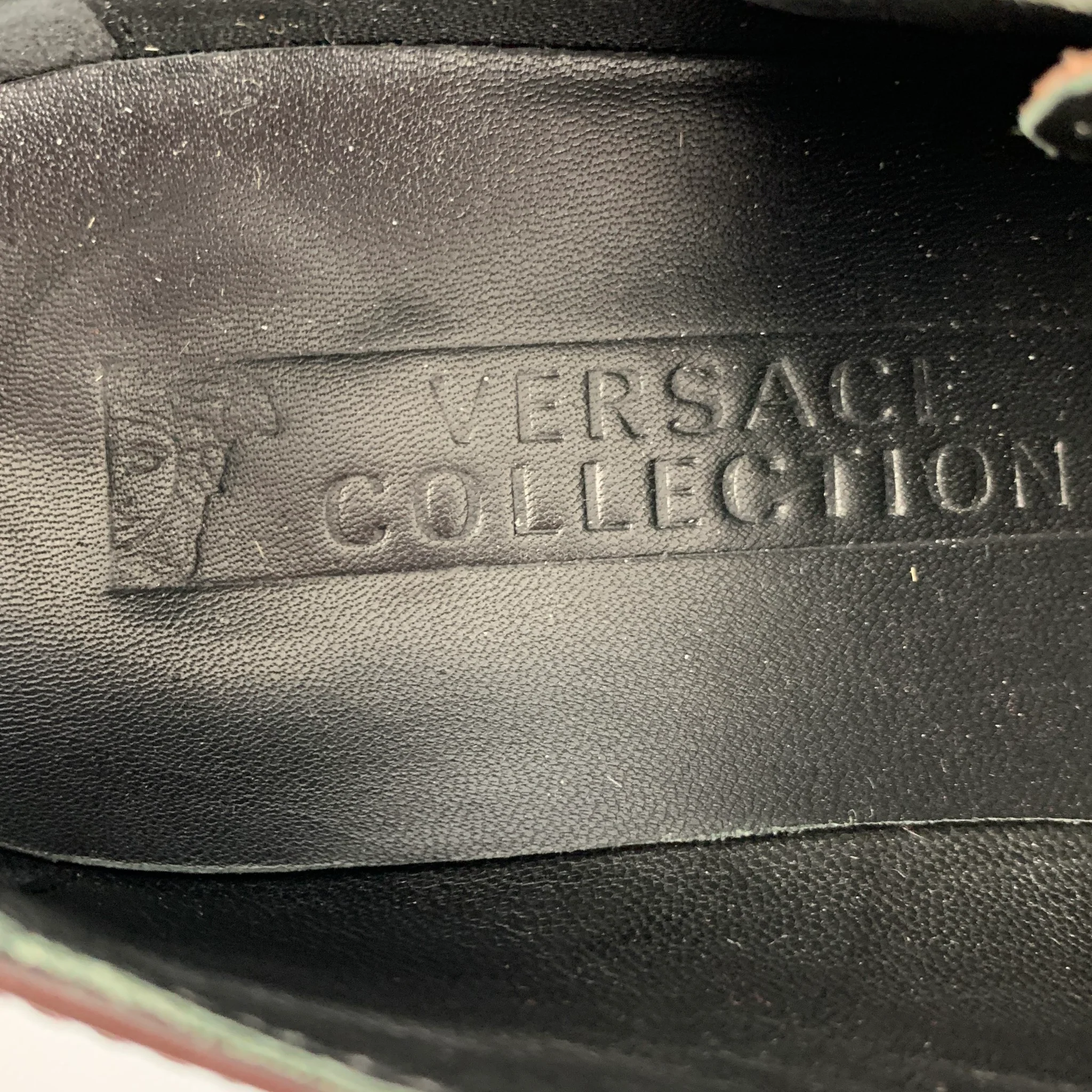VERSACE COLLECTION Size 10 Brown Patent Leather Double Monk Strap Loafers - Image 8