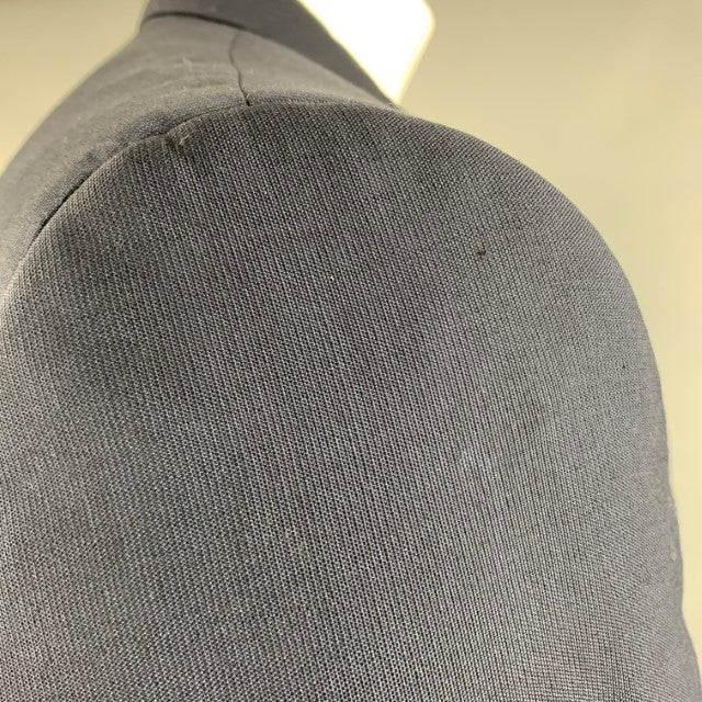 VERSACE COLLECTION Size 44 Navy Wool Single Breasted Sport Coat - Image 4