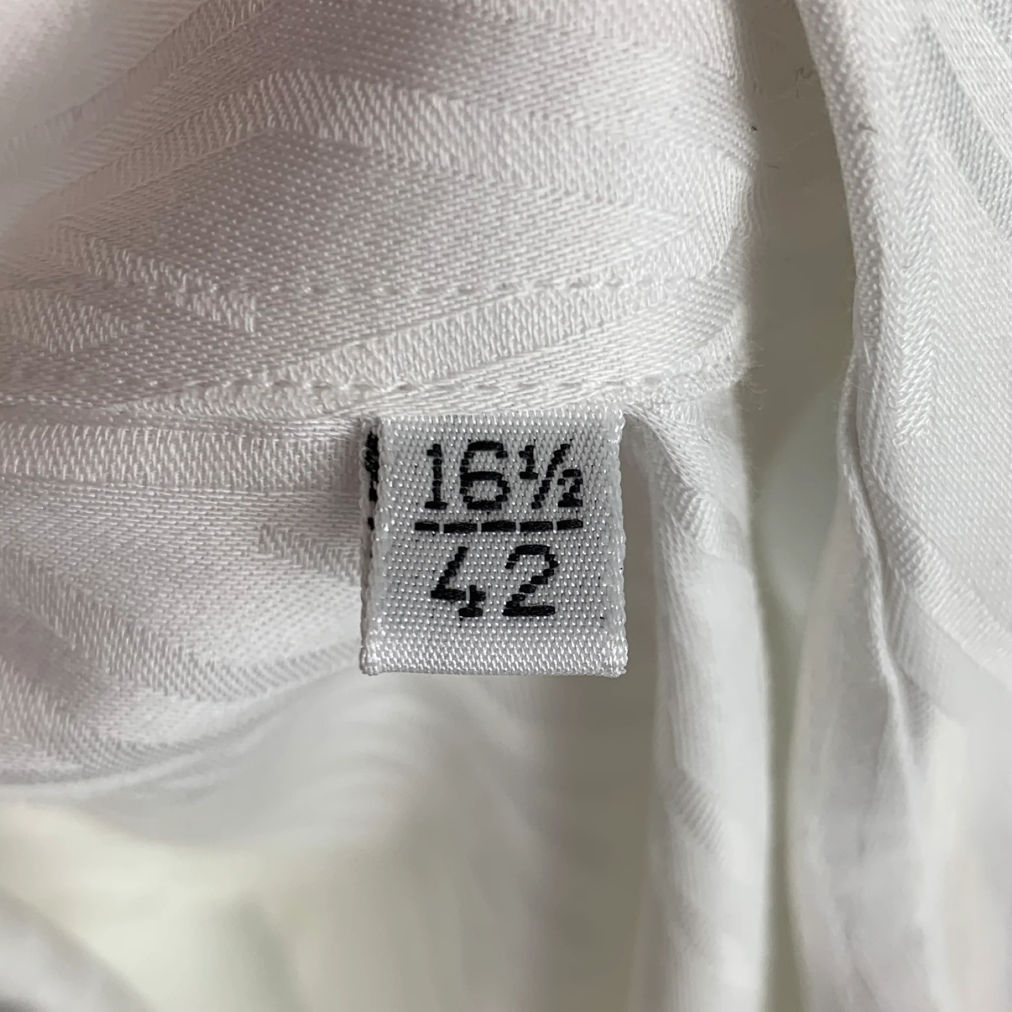 VERSACE COLLECTION Size L White Geometric Cotton French Cuff Long Sleeve Shirt - Image 6