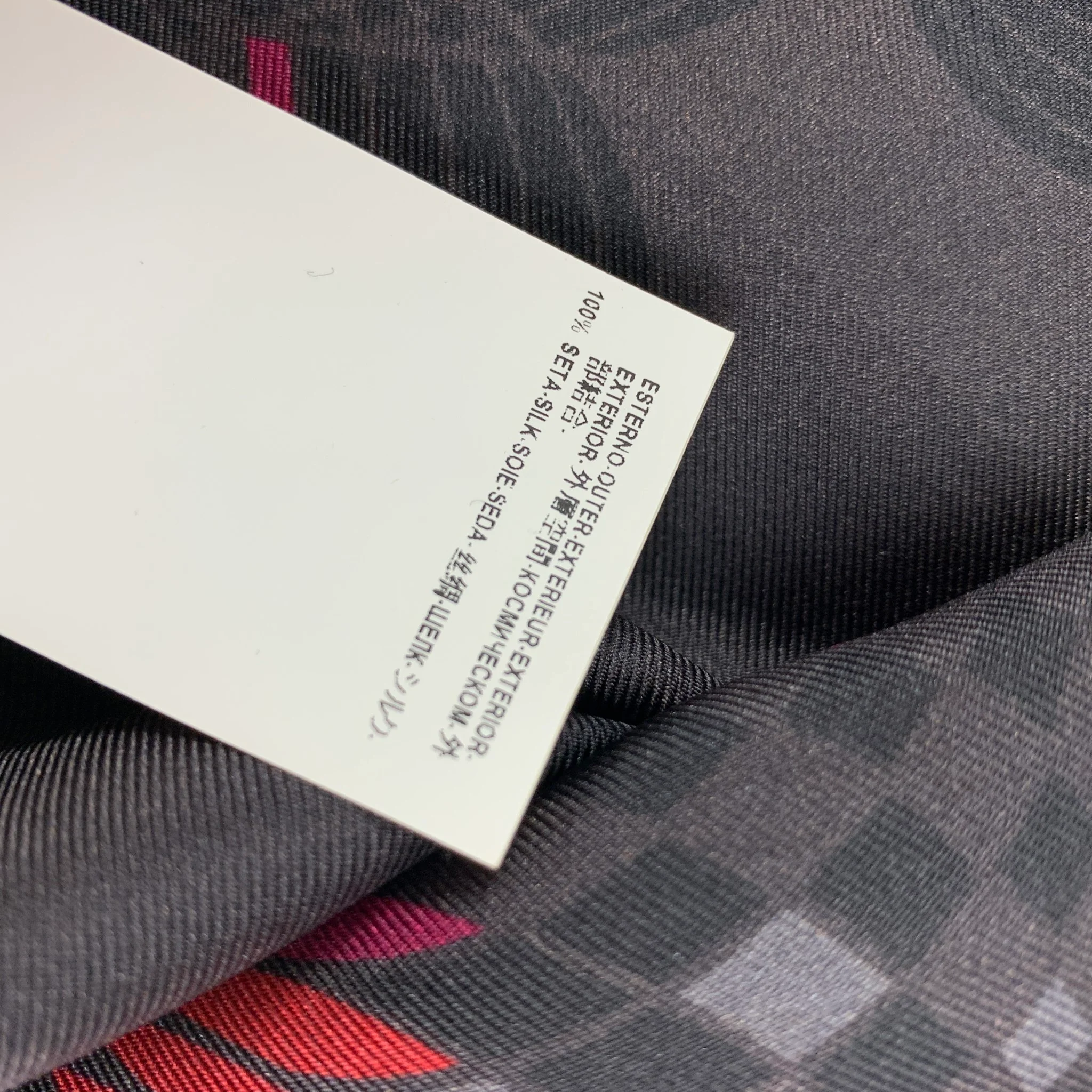 VERSACE COLLECTION Size S Dark Gray Magenta Print Silk Long Sleeve Shirt - Image 4