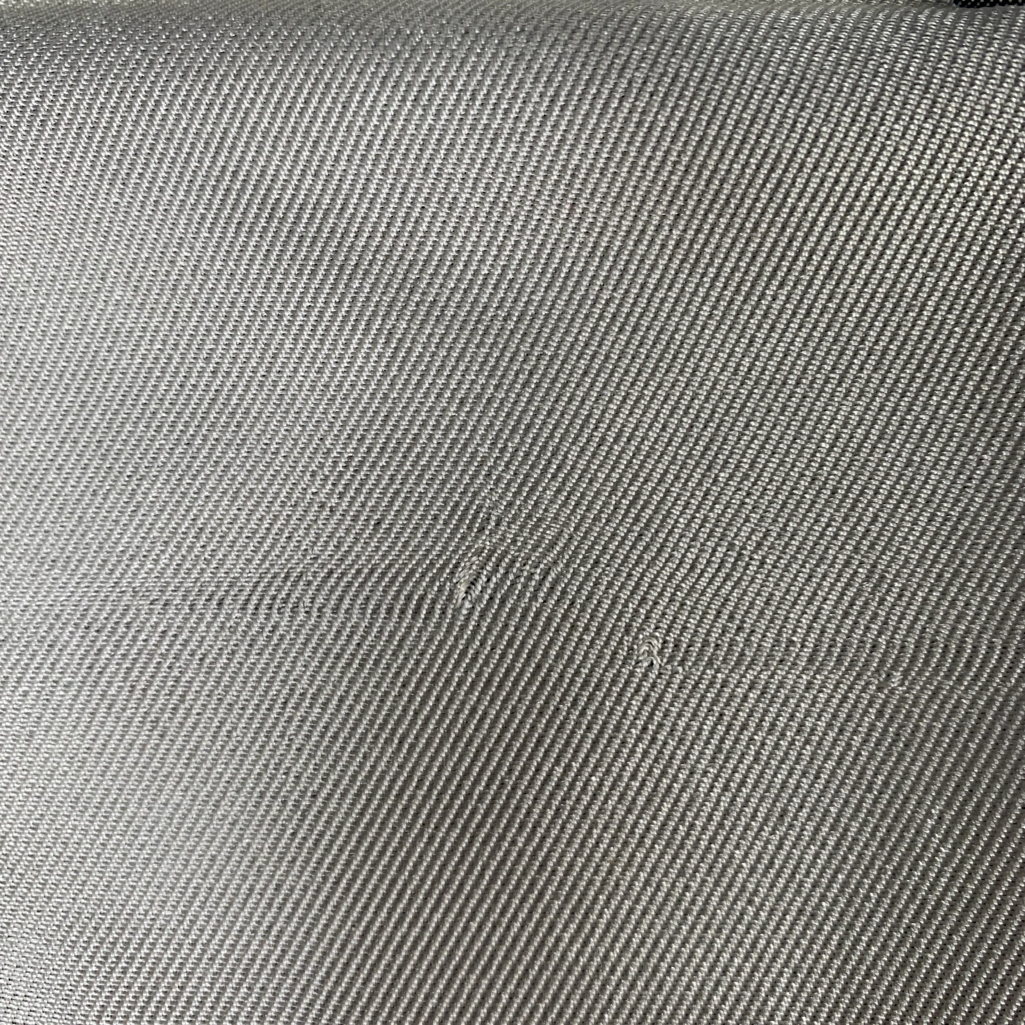 VERSACE Grey Cream Color Block Silk Pocket Square - Image 5