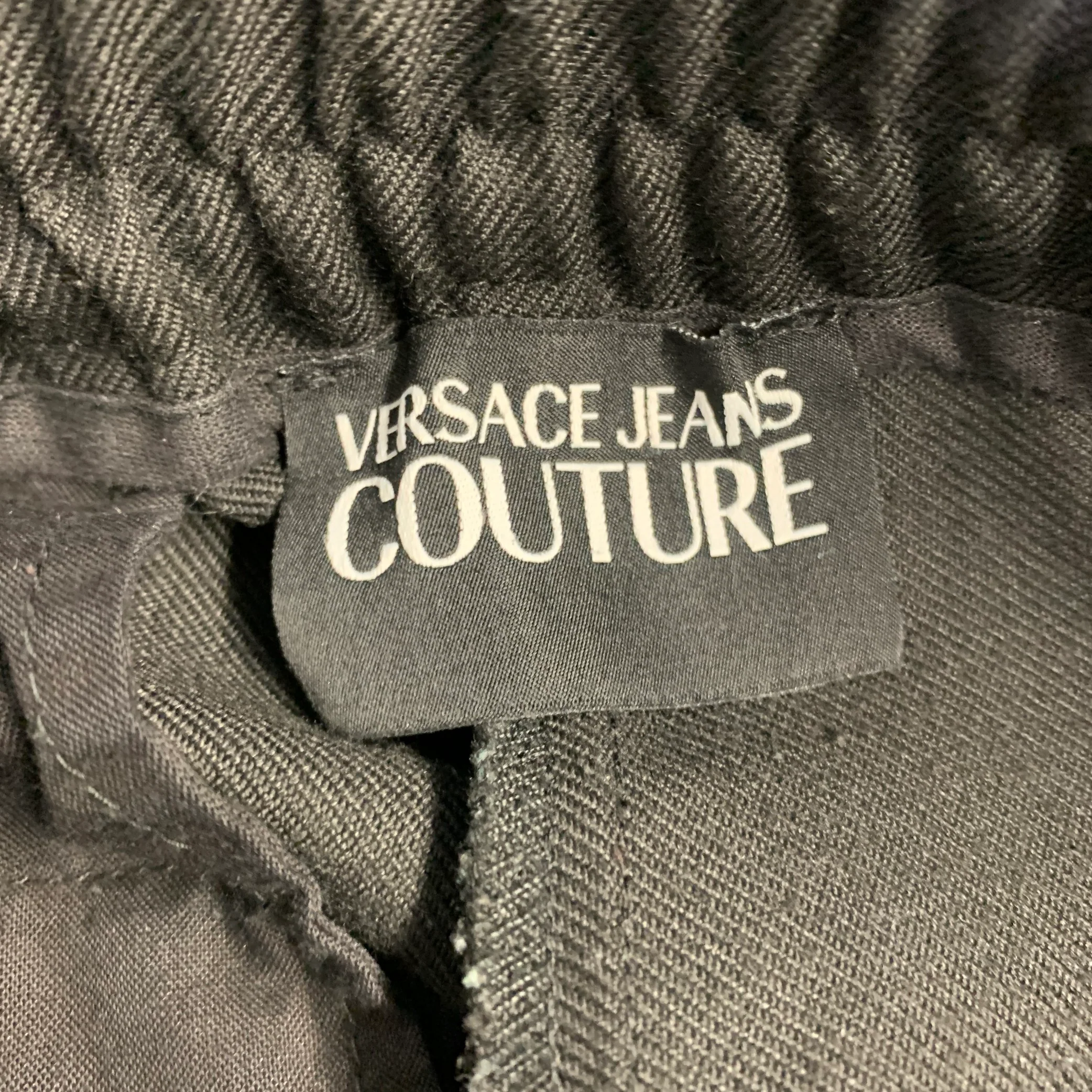 VERSACE JEANS COUTURE Size L Black Polyester Blend Pleated Casual Pants - Image 9