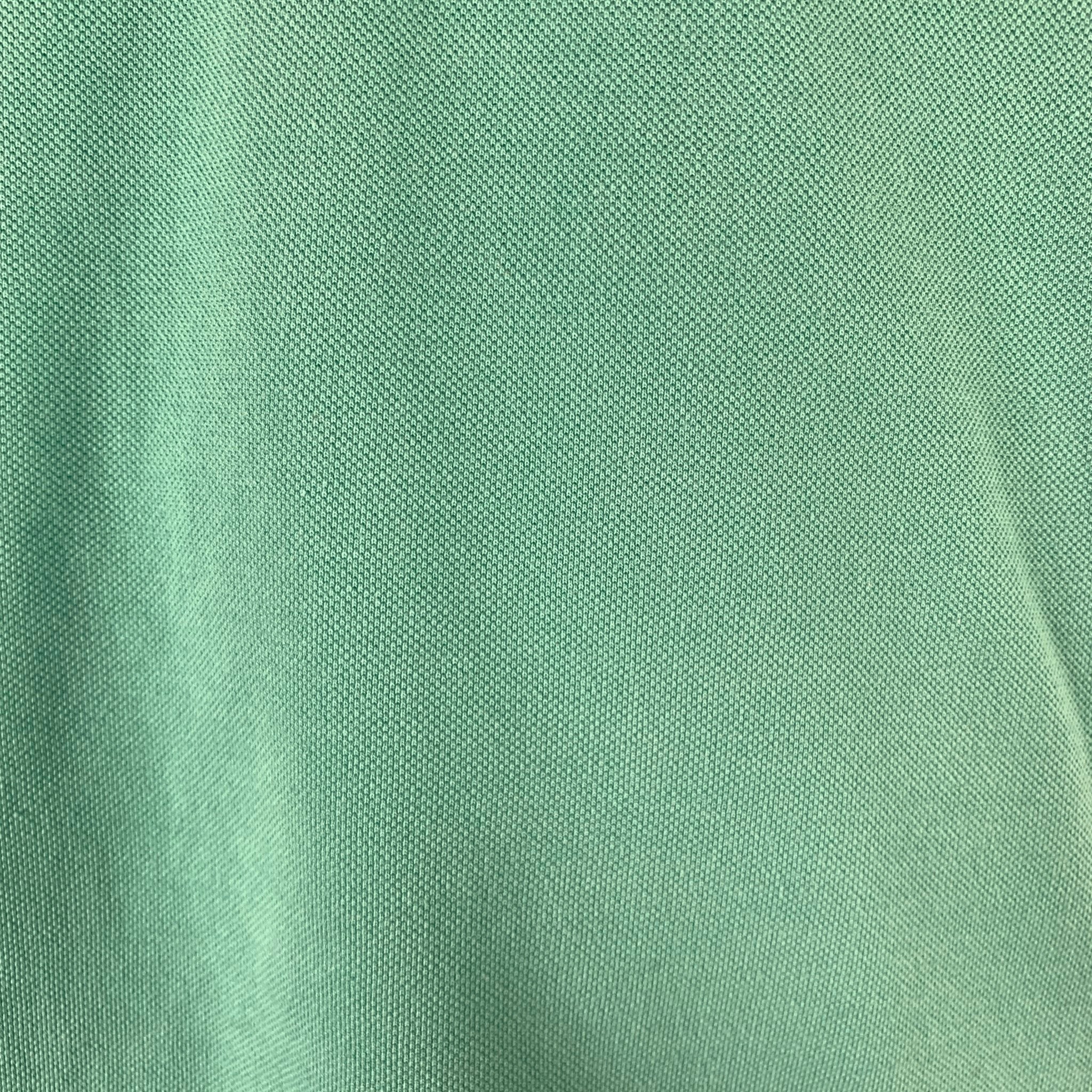 VERSACE JEANS COUTURE Size L Turquoise Blue Green Baroque Knit Polo - Image 6