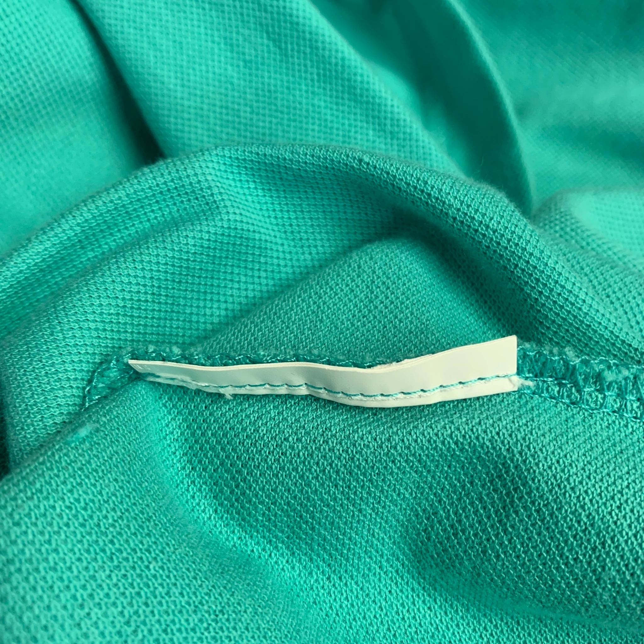 VERSACE JEANS COUTURE Size L Turquoise Blue Green Baroque Knit Polo - Image 8