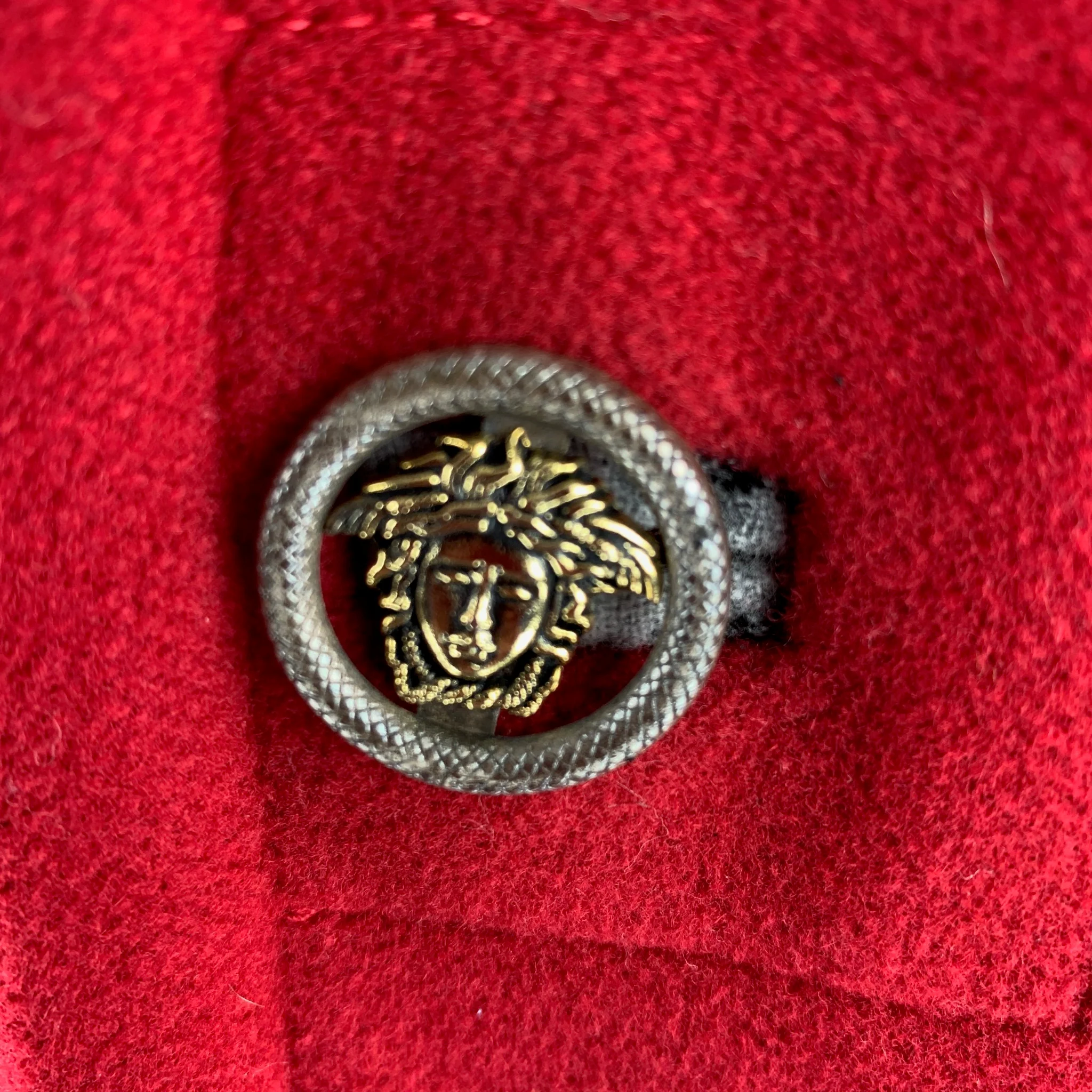 VERSACE JEANS COUTURE Size S Red Solid Wool Hooded Coat - Image 3