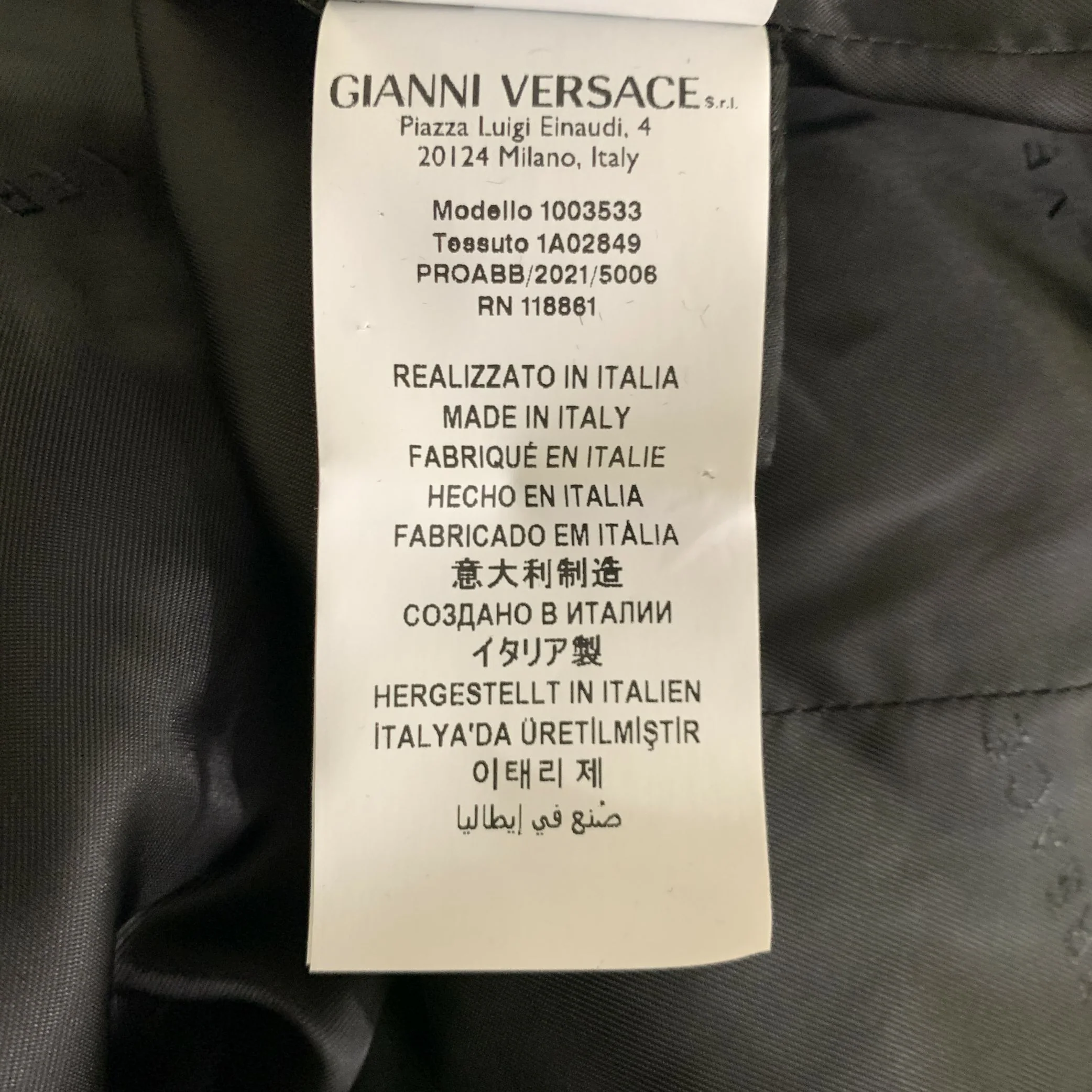 VERSACE Size 6 Black Gold Cotton Chain Jacket - Image 8