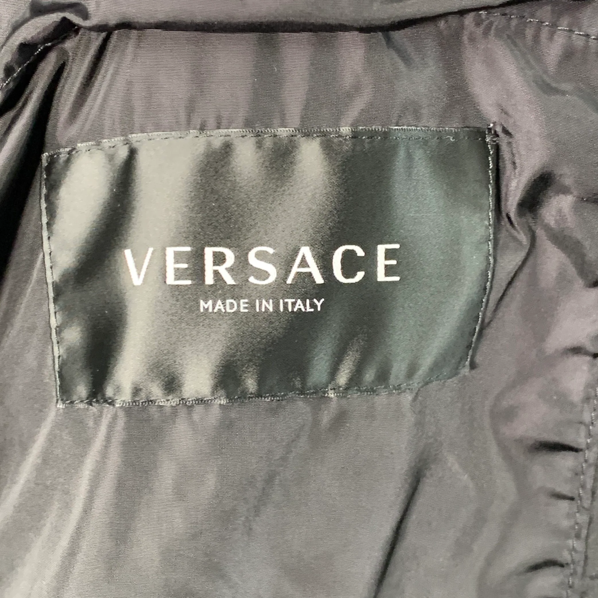 VERSACE Size XXL Black Blue Gold Baroque Polyamide Blend Windbreaker Jacket - Image 6