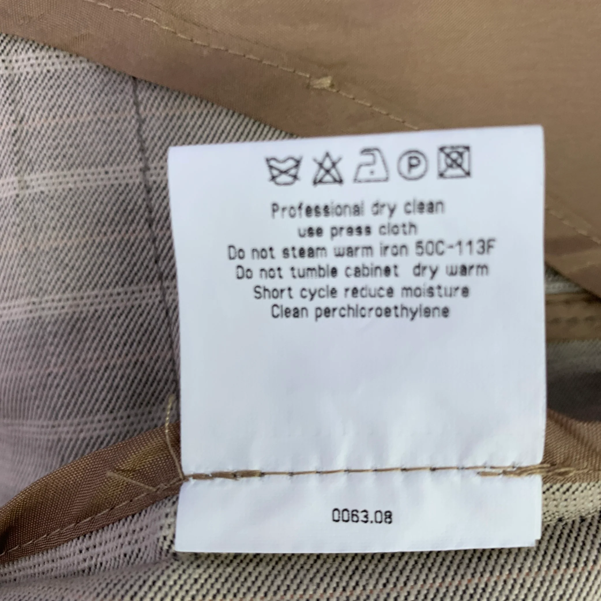 VESTIMENTA Size 42 Taupe White Stripe Cotton Notch Lapel Sport Coat - Image 13