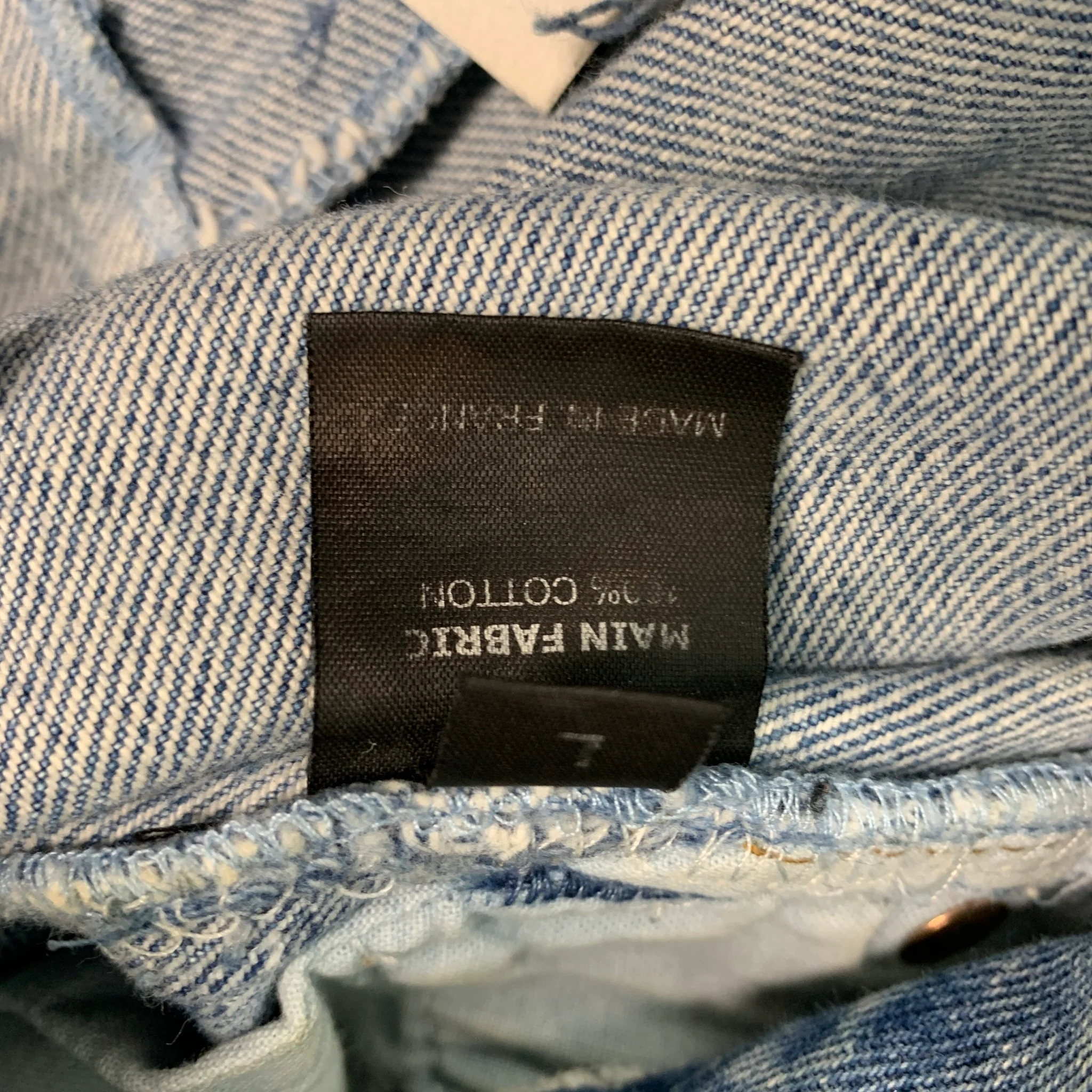 VETEMENTS Size 30 Blue Distressed Cotton Button Fly Jeans - Image 6