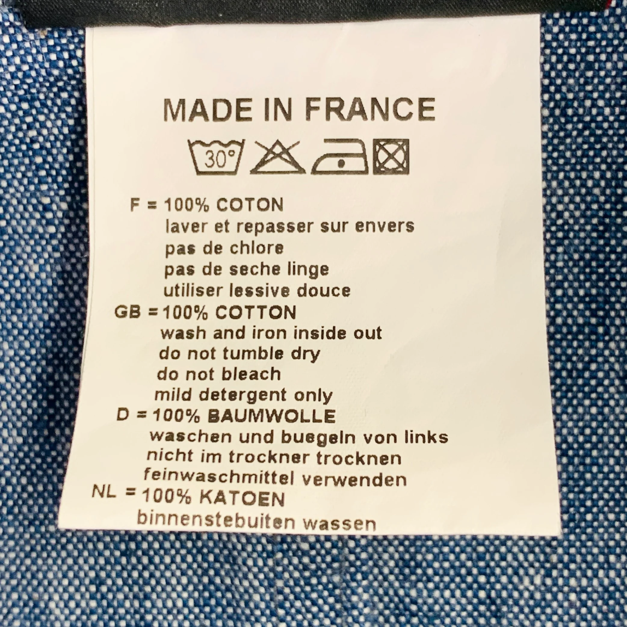 VETRA Size 44 Blue Heather Cotton Chore Jacket - Image 6