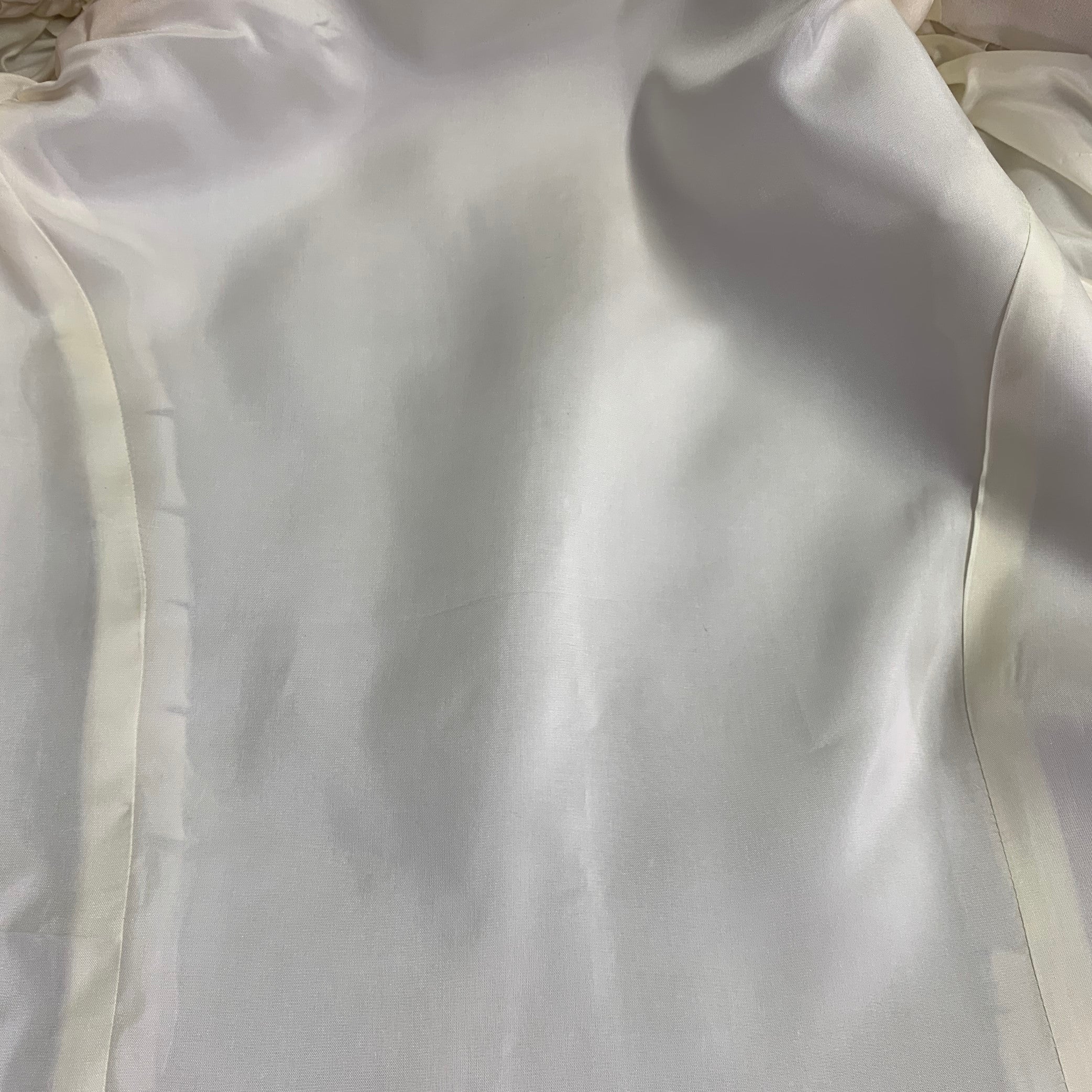 VICTORIA ROYAL Size 12 Cream Polyester Beaded Shawl Collar Jacket Blazer - Image 11